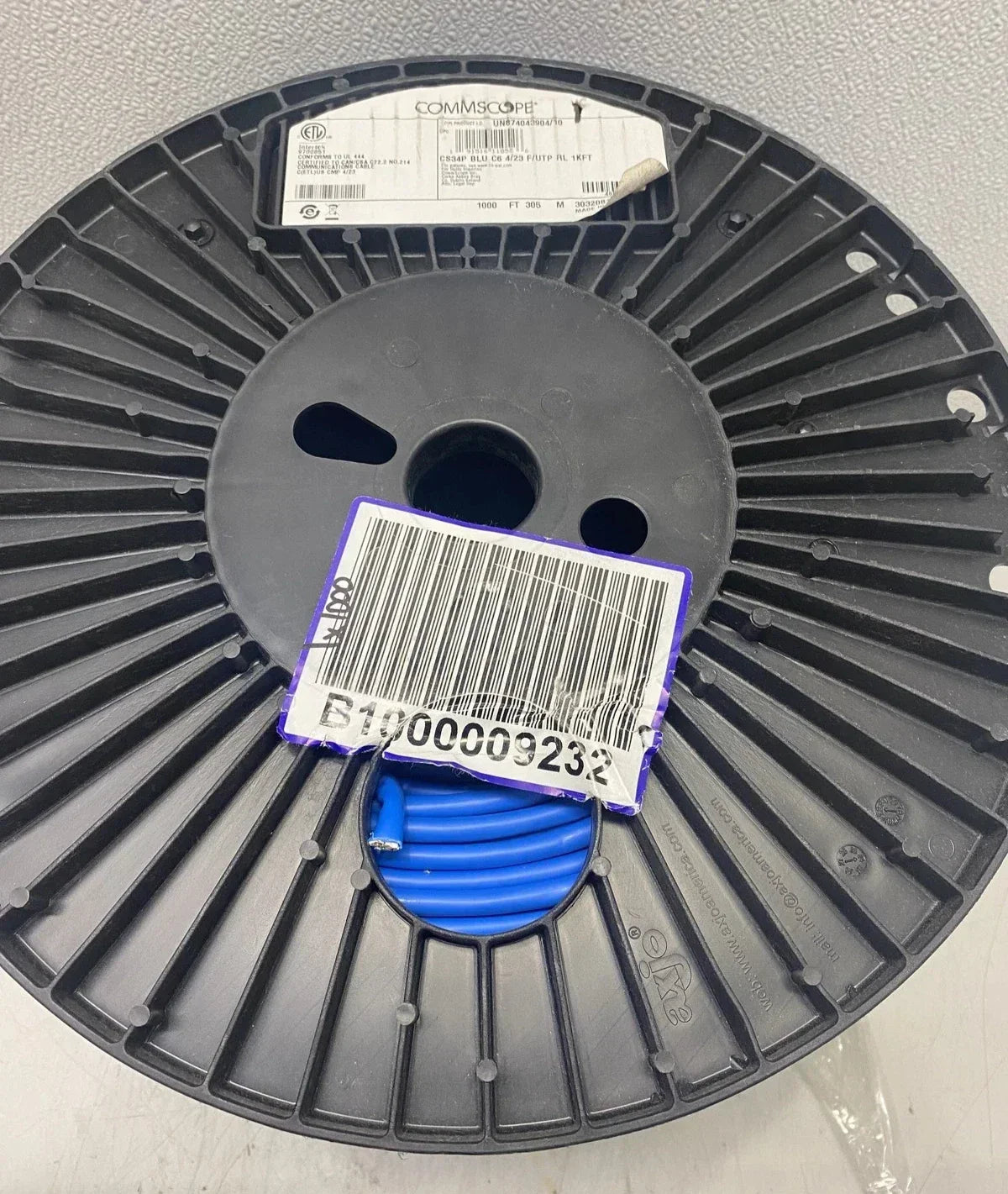 CS34P BLU C6 4/23 F/UTP RL 1KFT Commscope Cable 1000FT