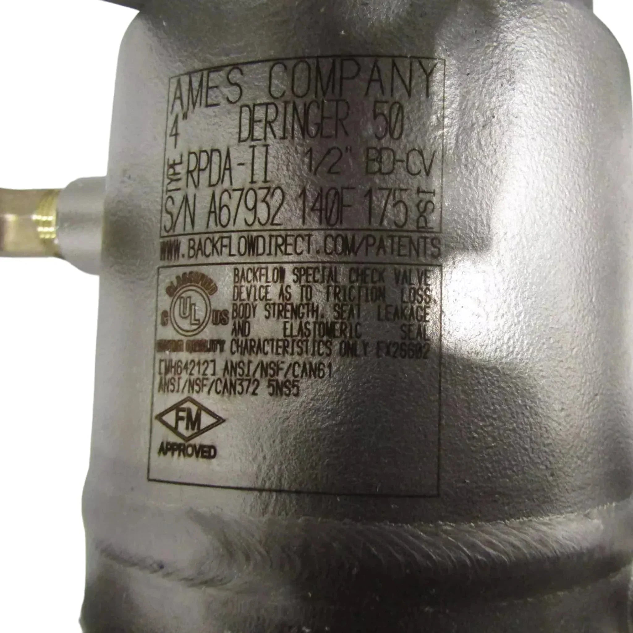 D-4050-GPM Genuine Ames Reduced Pressure Backflow Detector