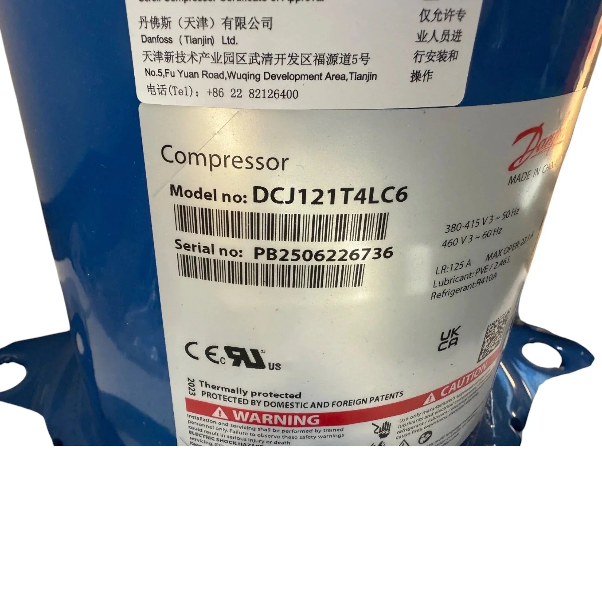 DCJ121T4LC6 Genuine Danfoss Scroll Compressor