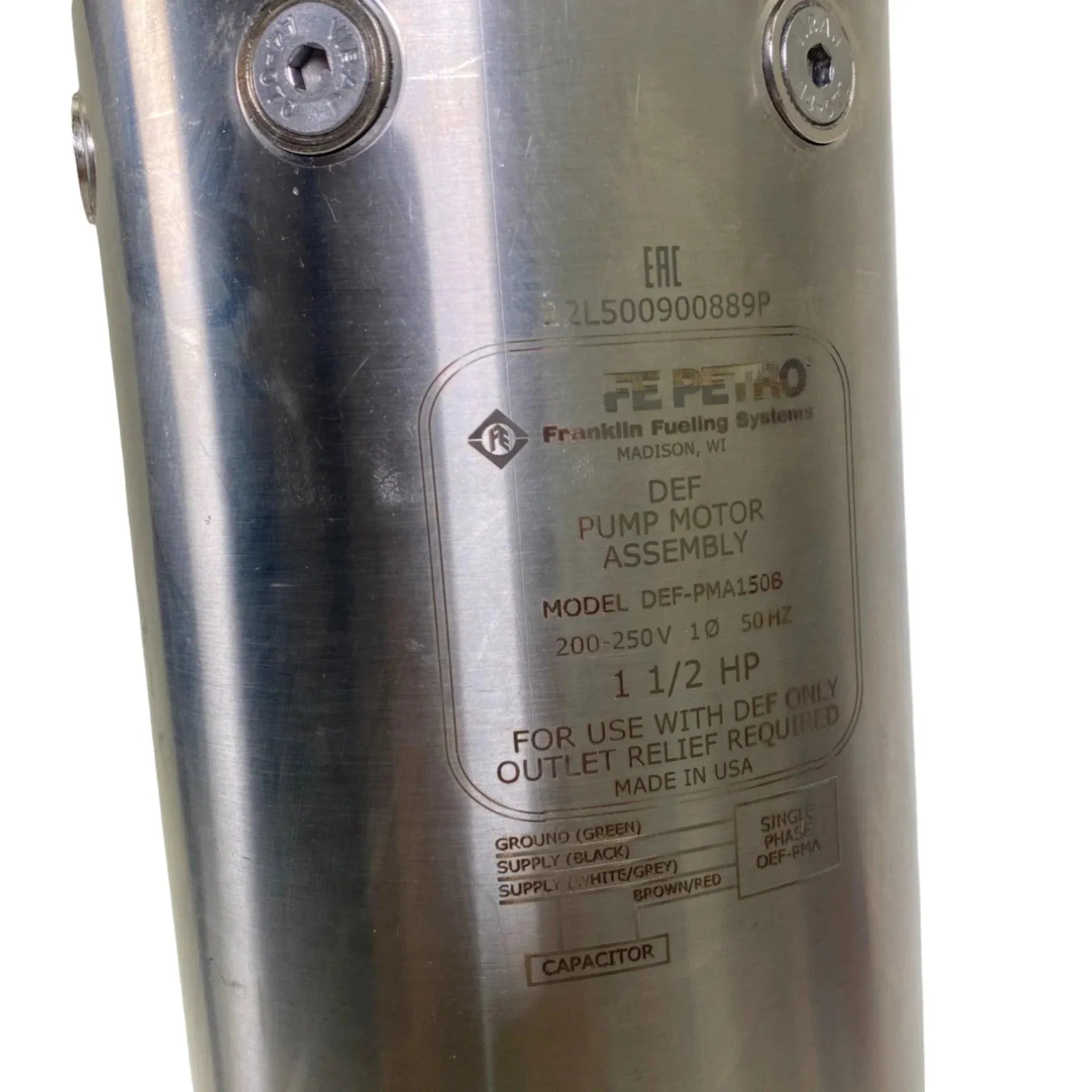 DEF-PMA150B Franklin Fueling 1-1/2HP 50HZ Single Phase PKG Pump Motor Assembly