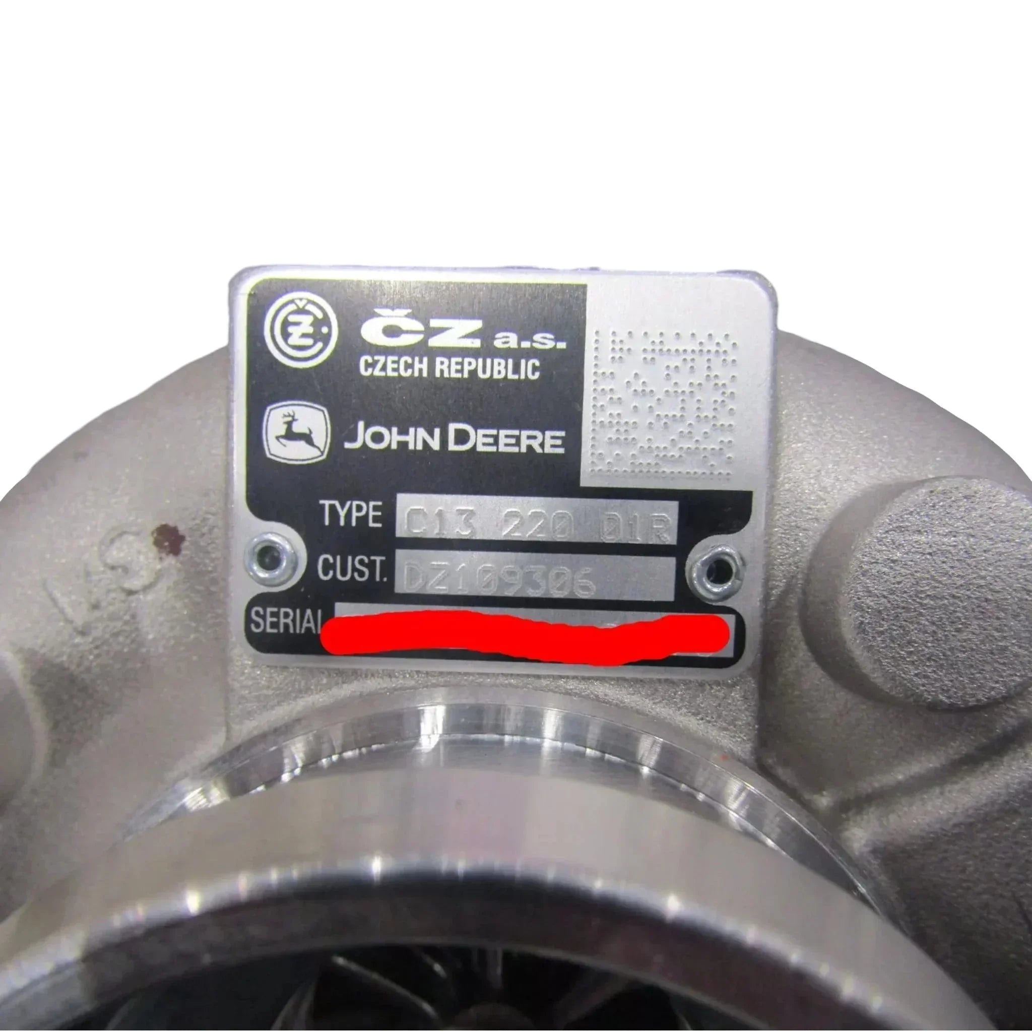 DZ109306 Genuine John Deere Low Compression Discharge Turbocharger