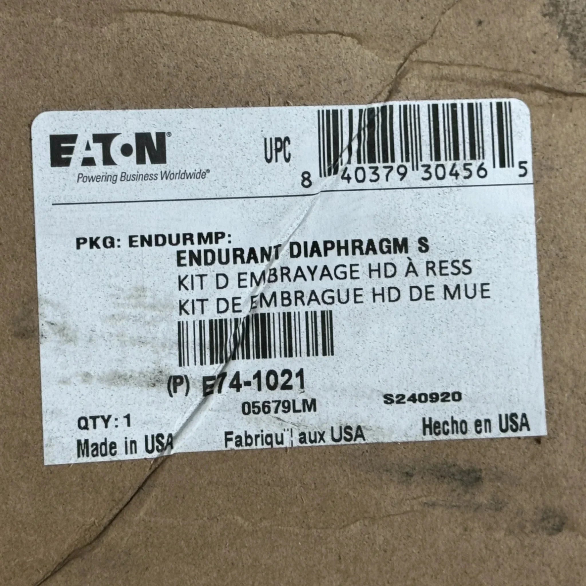 E74 1003 Genuine Eaton Clutch Kit 15,5in