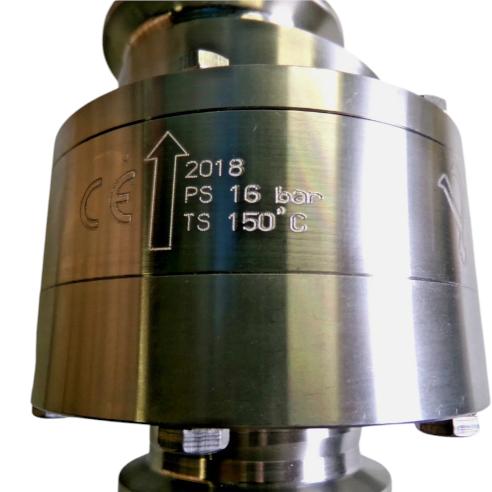 EDF-3A-H-CL-2.0-V-316 Ygros Horizontal EDF Springless Eccentric 3A Stainless Tri-Clamp Check Valve