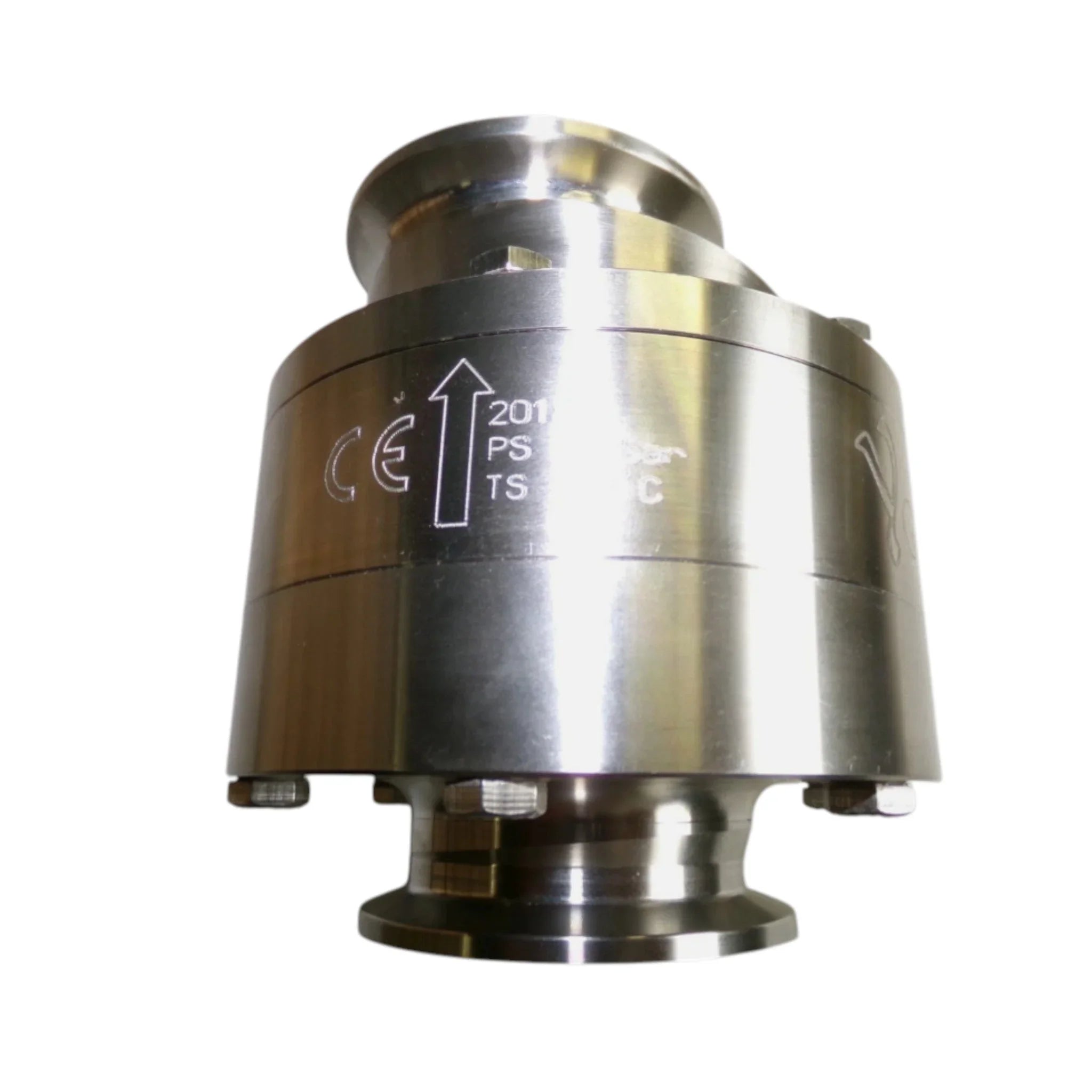EDF-3A-H-CL-2.0-V-316 Ygros Horizontal EDF Springless Eccentric 3A Stainless Tri-Clamp Check Valve