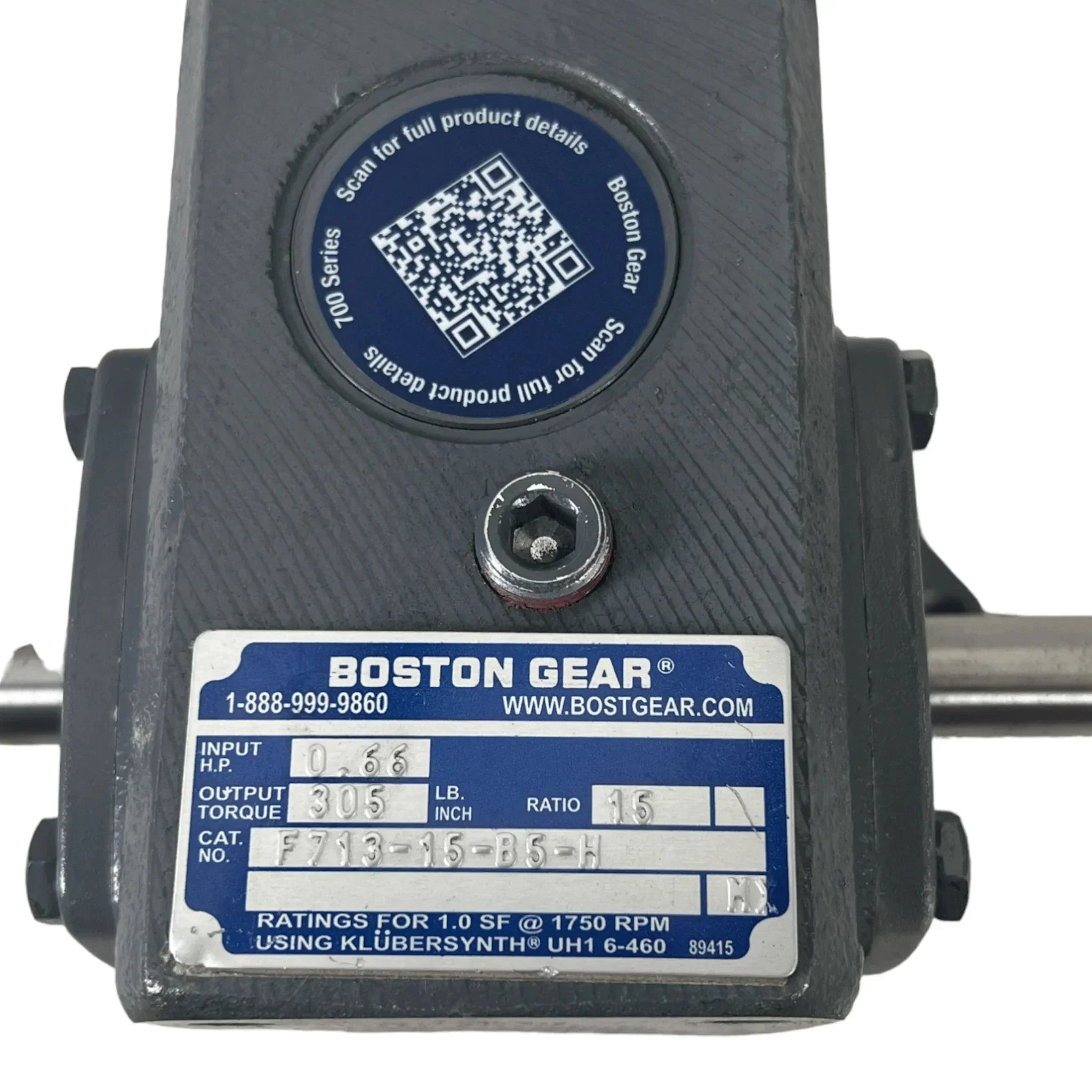 F713-15-B5-H Genuine Boston Gear Worm Gear Speed Reducer