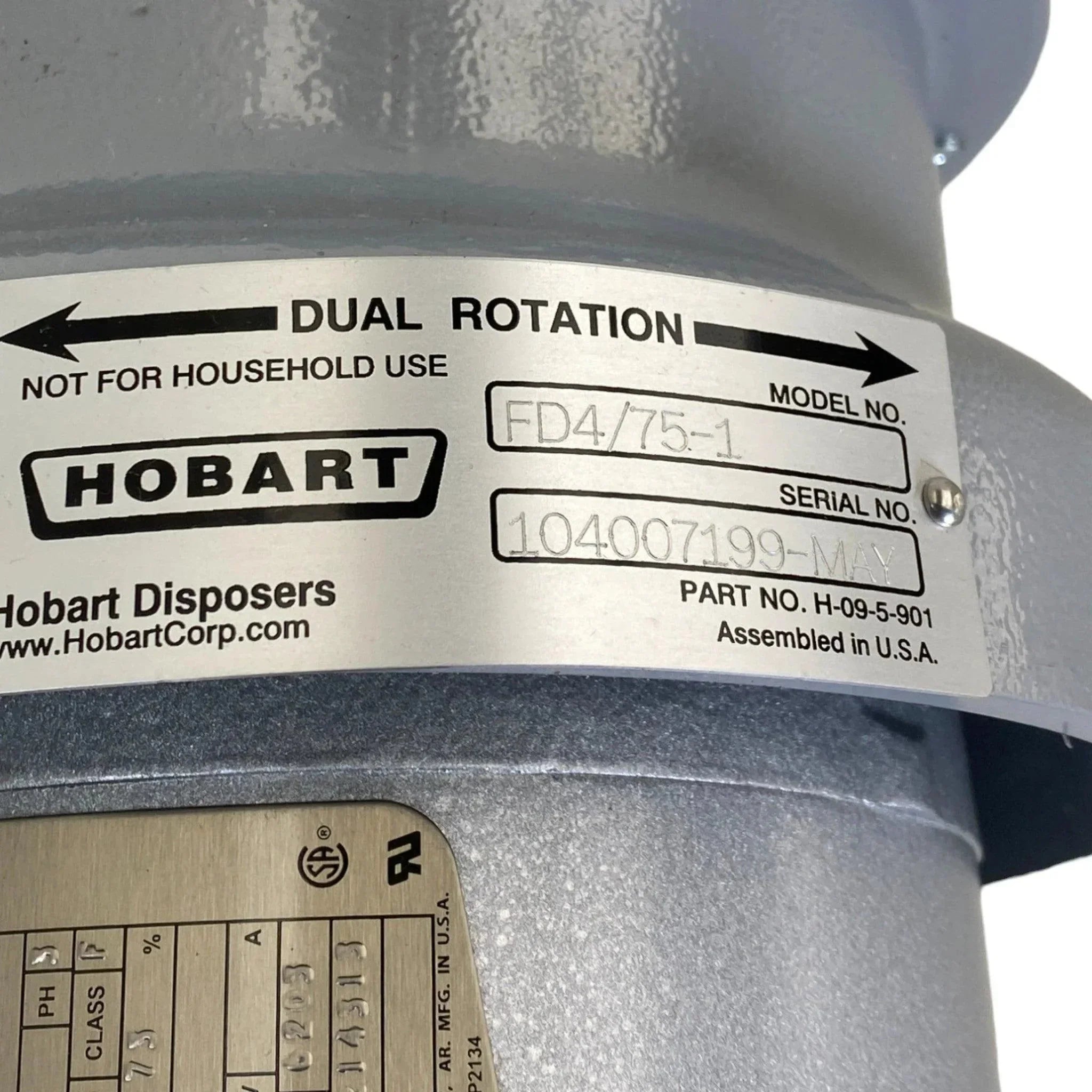 FD4/75-1 Genuine Hobart Garbage Disposer