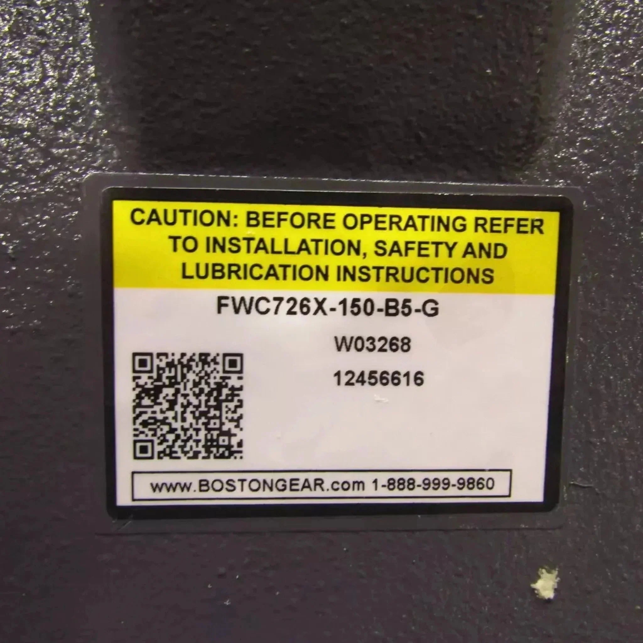 FWC726-150-B5-G Boston Gear Worm Gear Reducer
