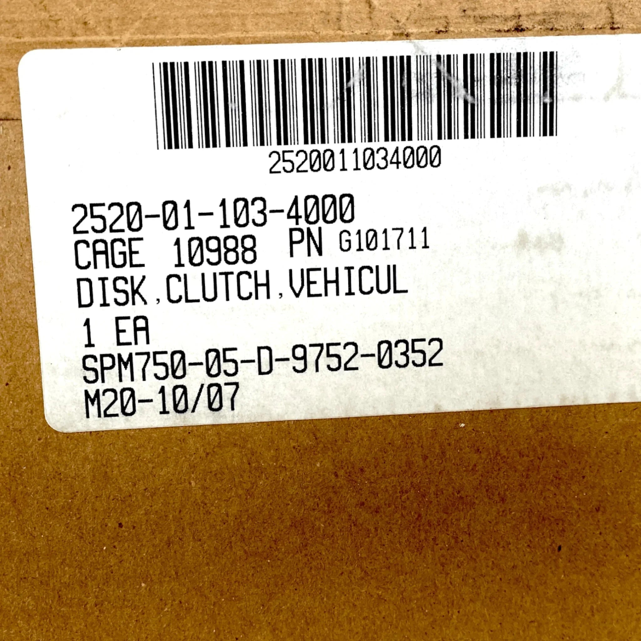 G101711 Genuine CNH Industrial Clutch Disk 46 Tooth