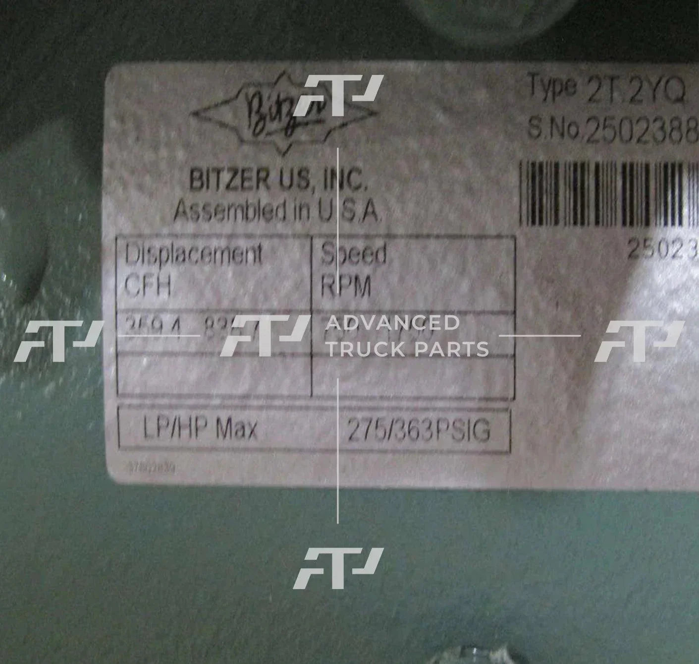 Genuine Bitzer Open Drive Air Compressor Type 2T 2Yq