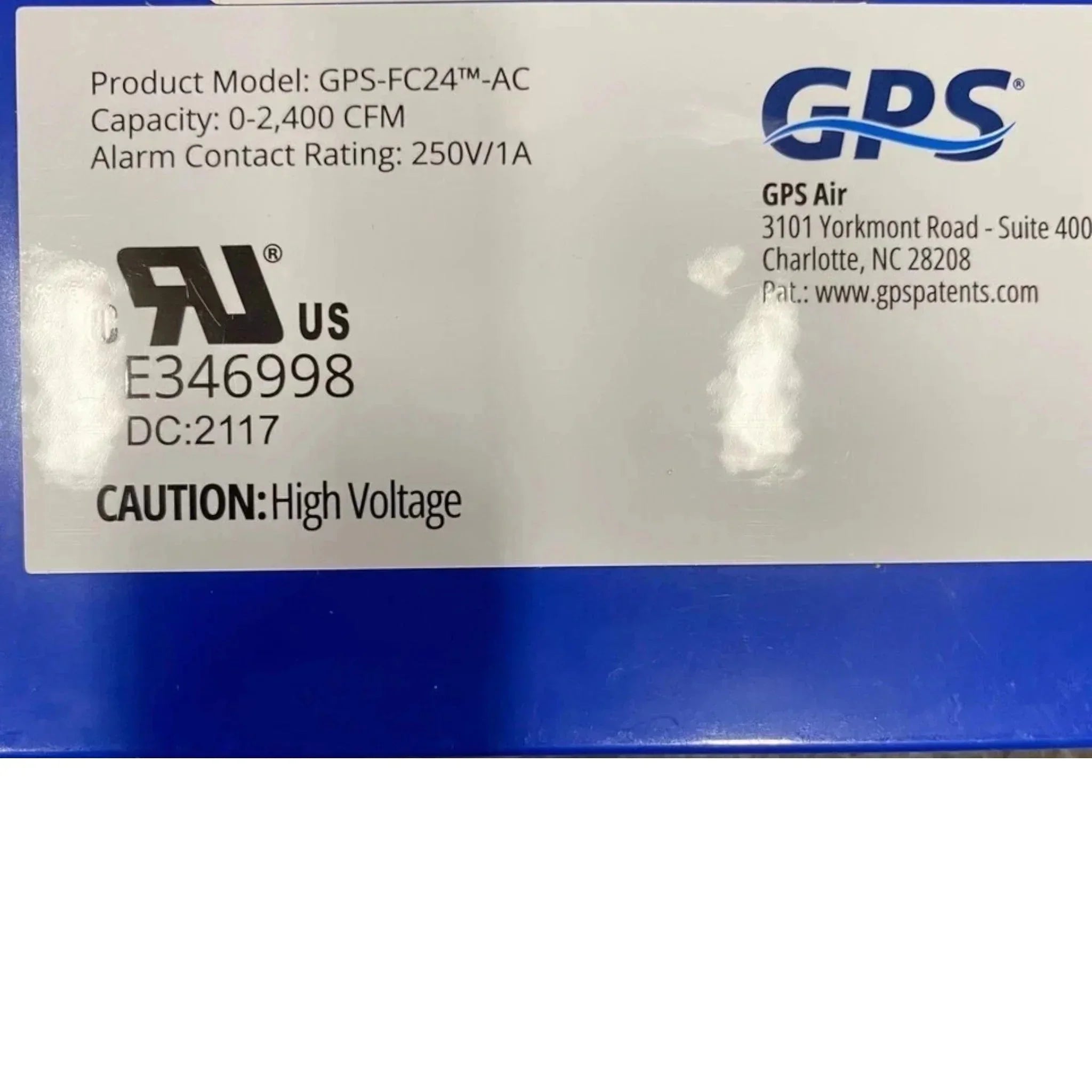 GPS-FC24-AC Genuine GPS Air Ionization System