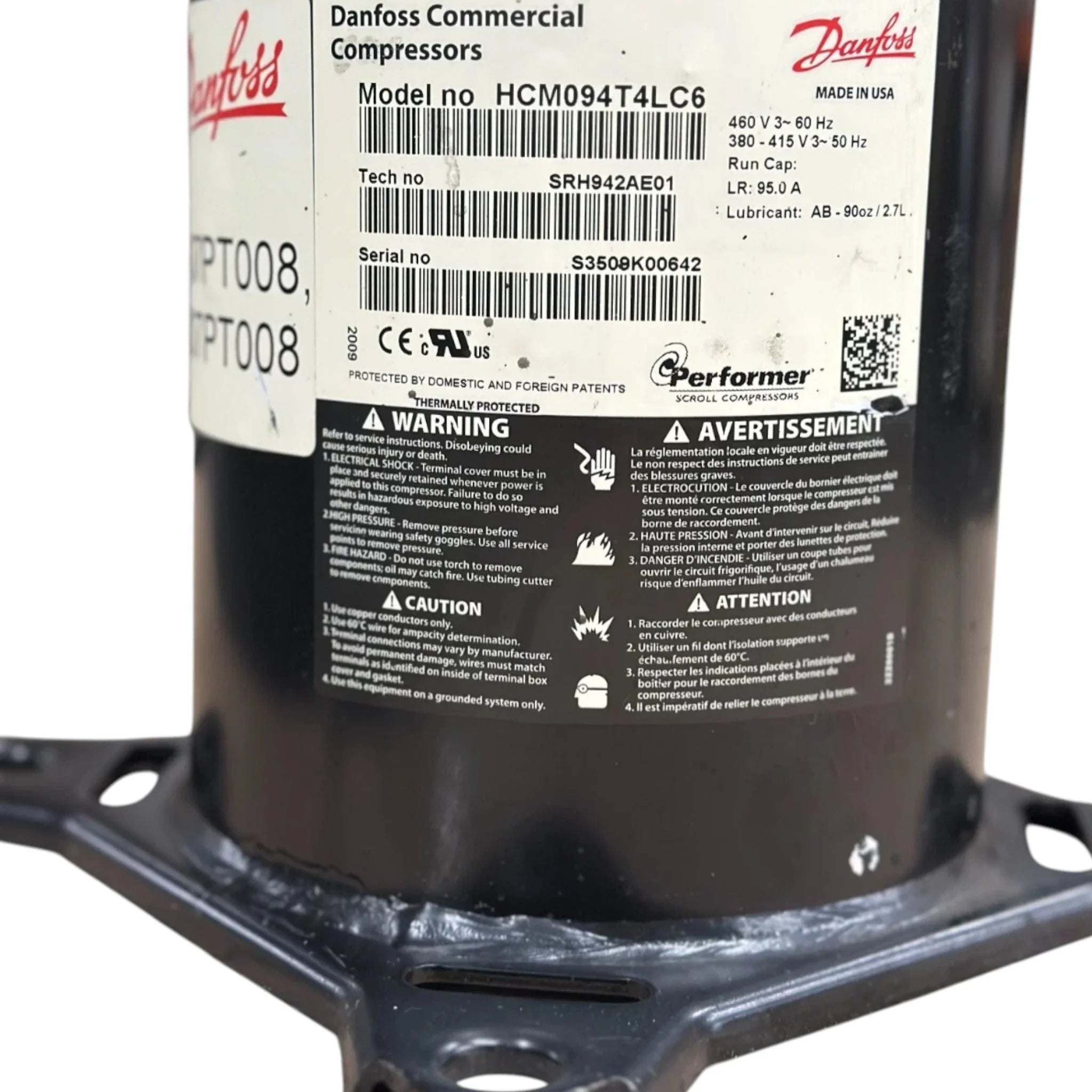 HCM094T4LC6 Danfoss Scroll Compressor