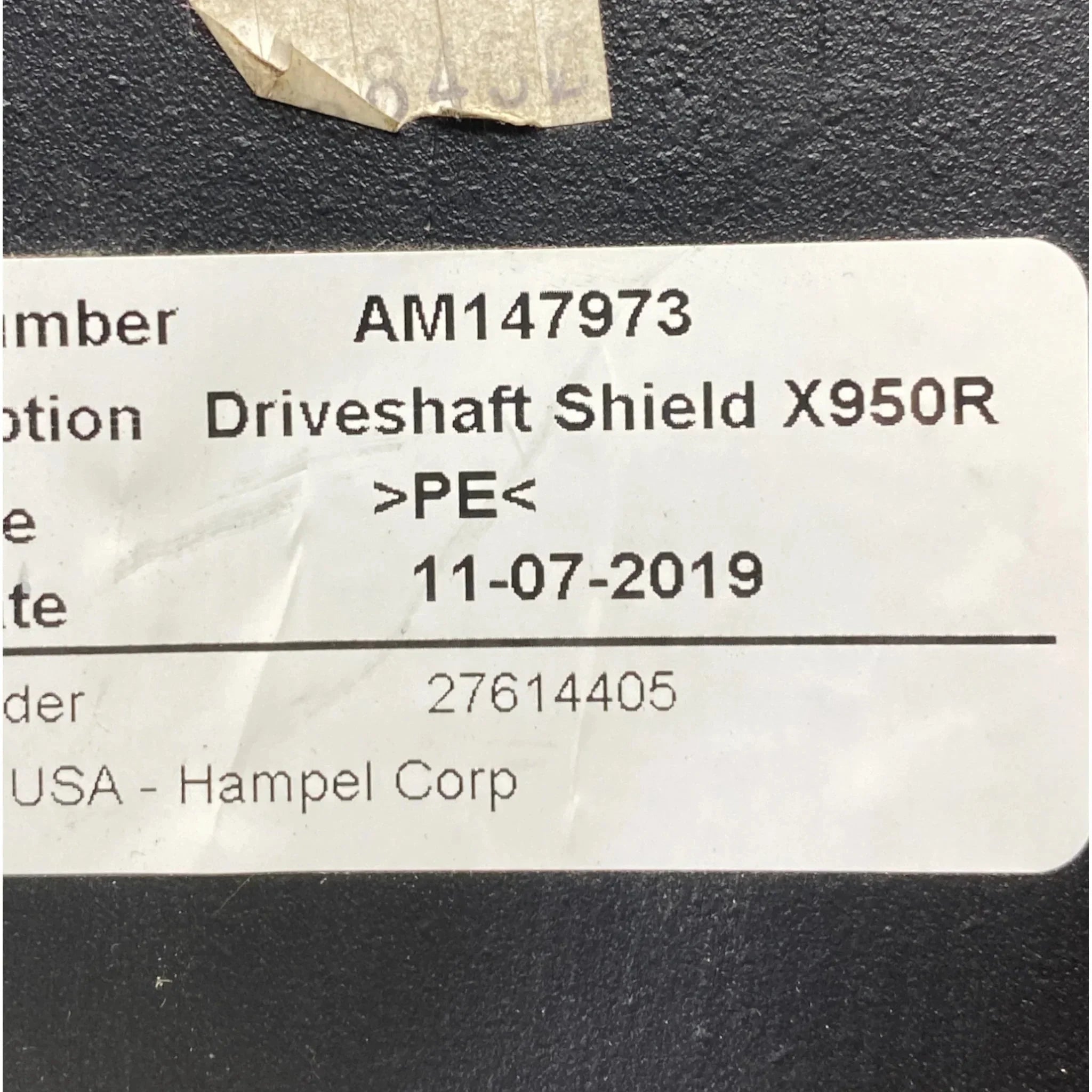 M171153 Genuine John Deere Driveshaft Shield