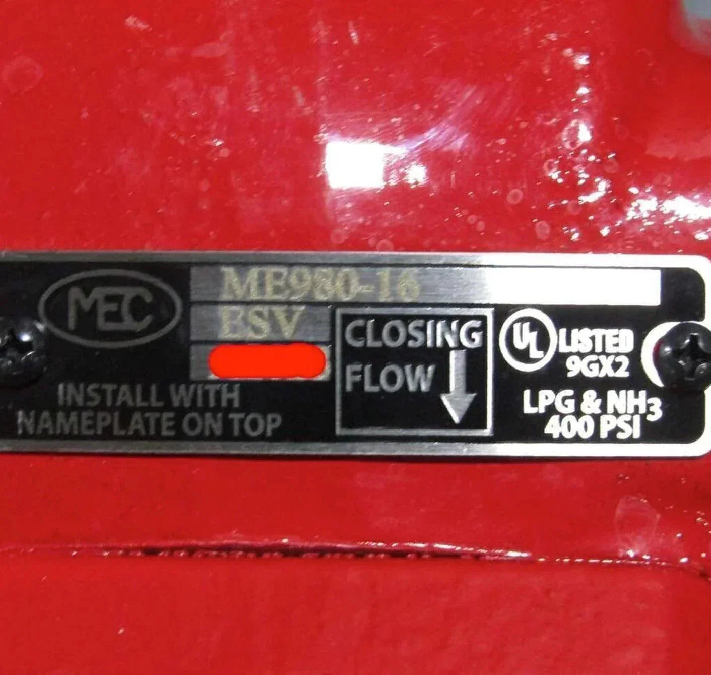 ME980-16 Genuine MEC 2” FNPT Emergency Shutoff Valve ESV
