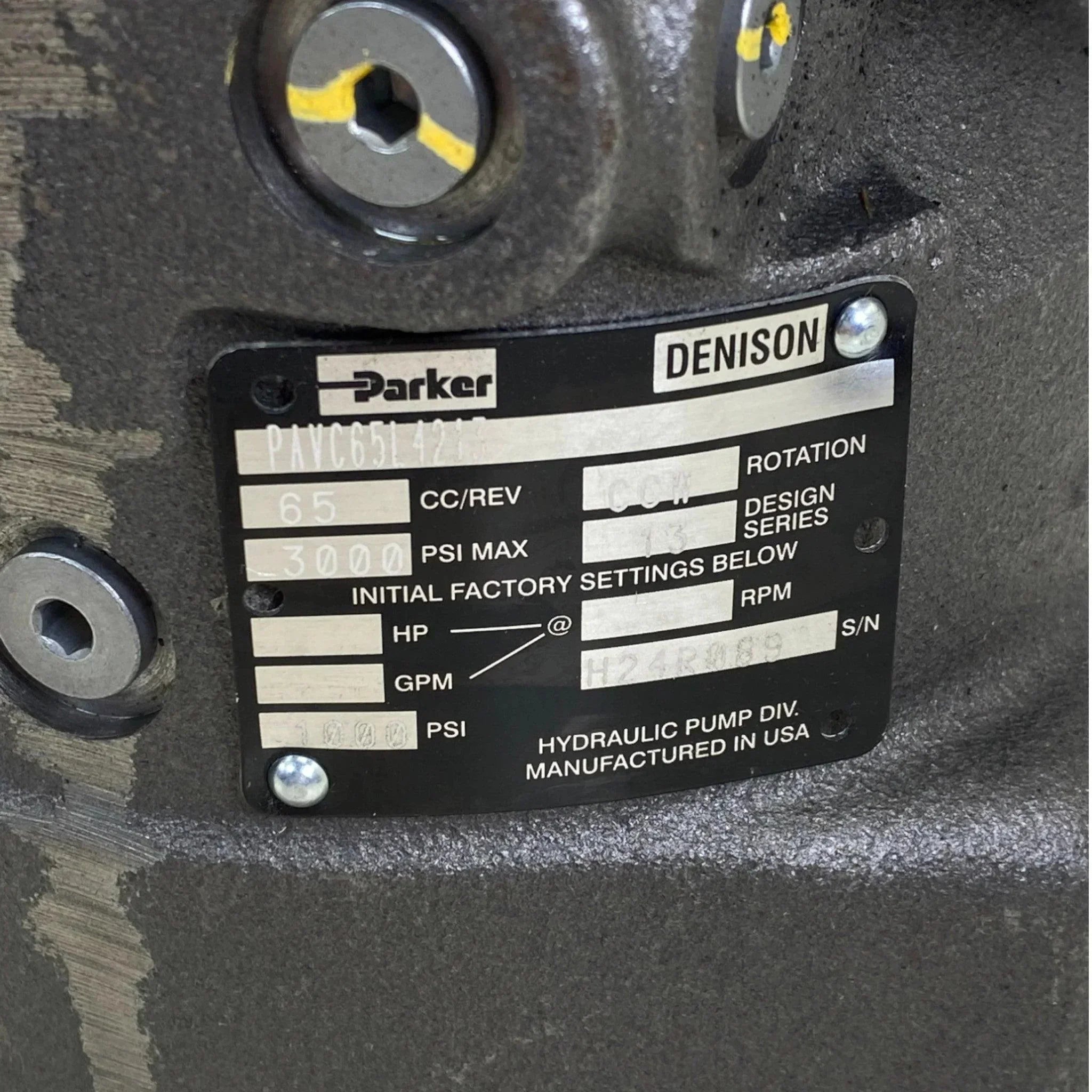 PAVC65L42 Genuine Parker Piston Hydraulic Pump