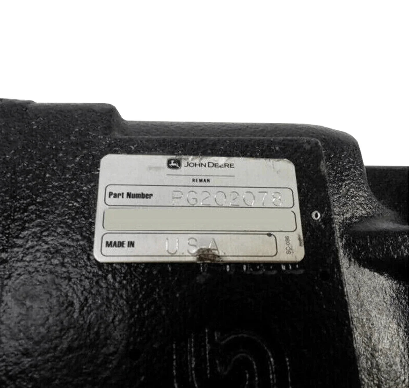 Pg202078 Genuine John Deere Hydraulic Pump