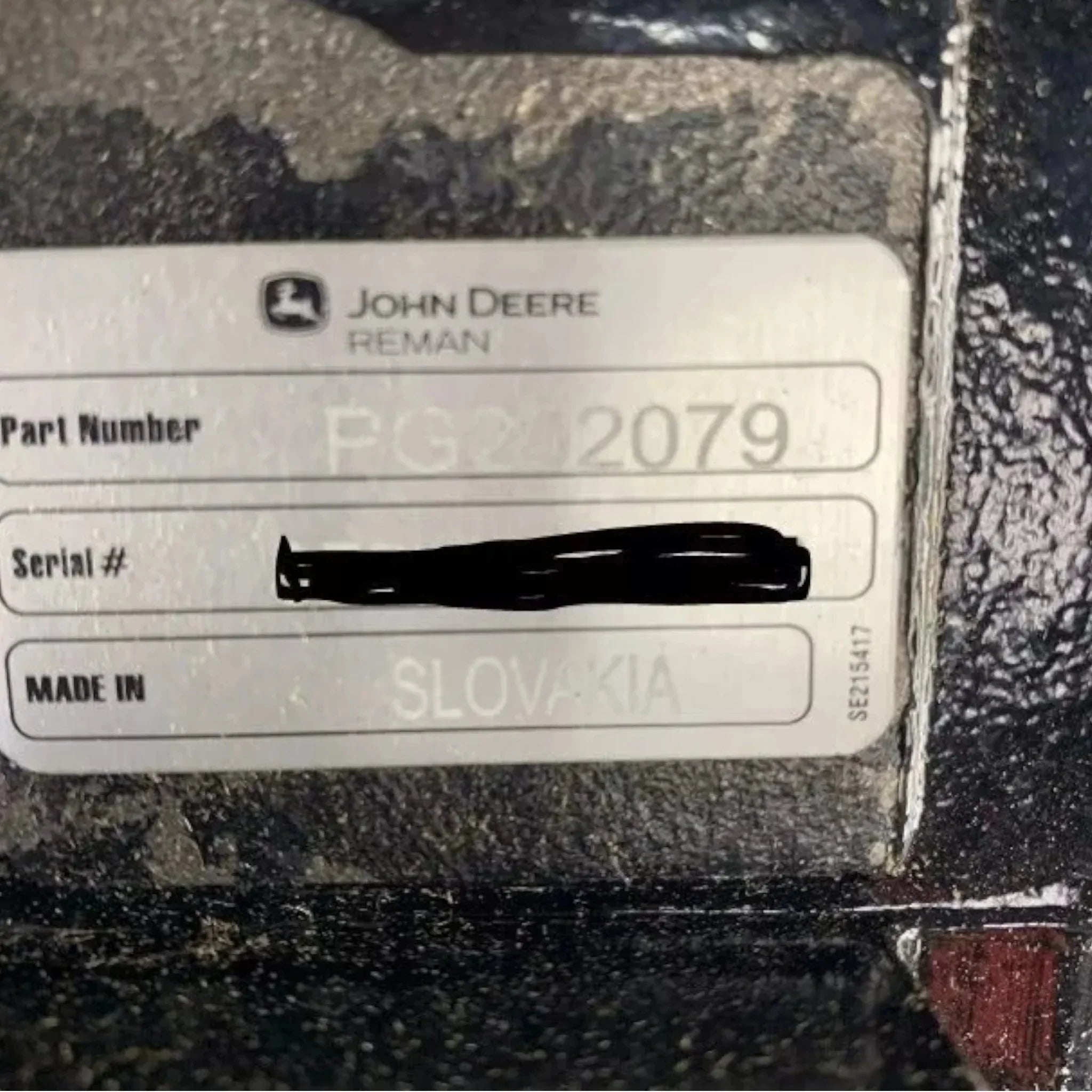 RE195820 Genuine John Deere Hydraulic Pump