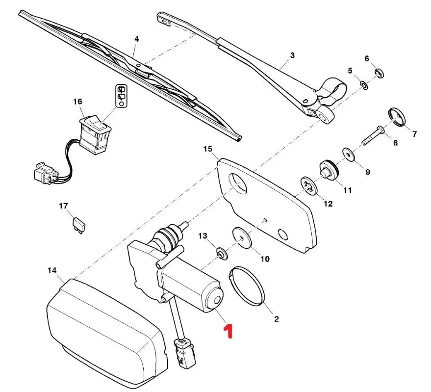 Re261832 Genuine John Deere Wiper Motor