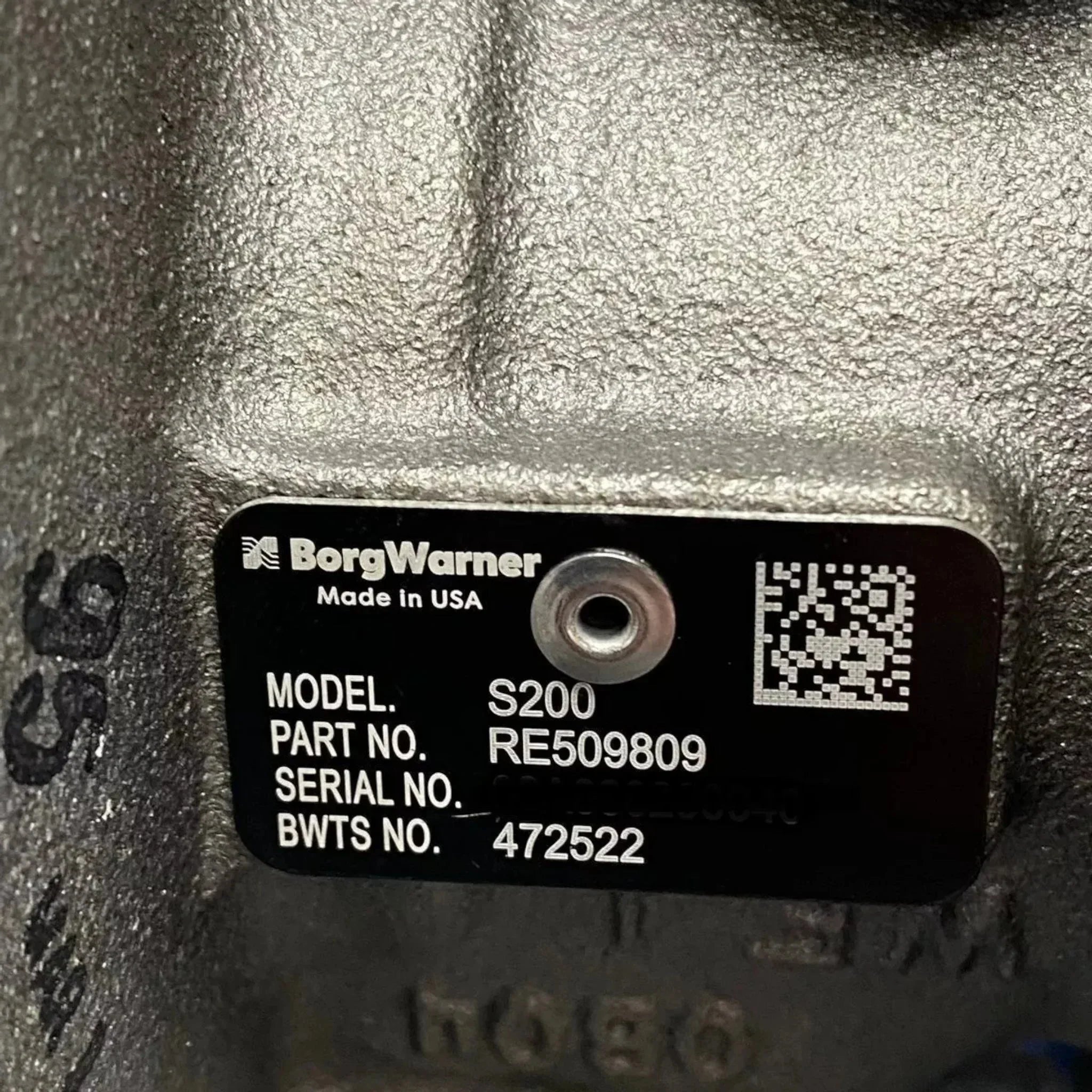 RE509809 Genuine John Deere Turbocharger S200