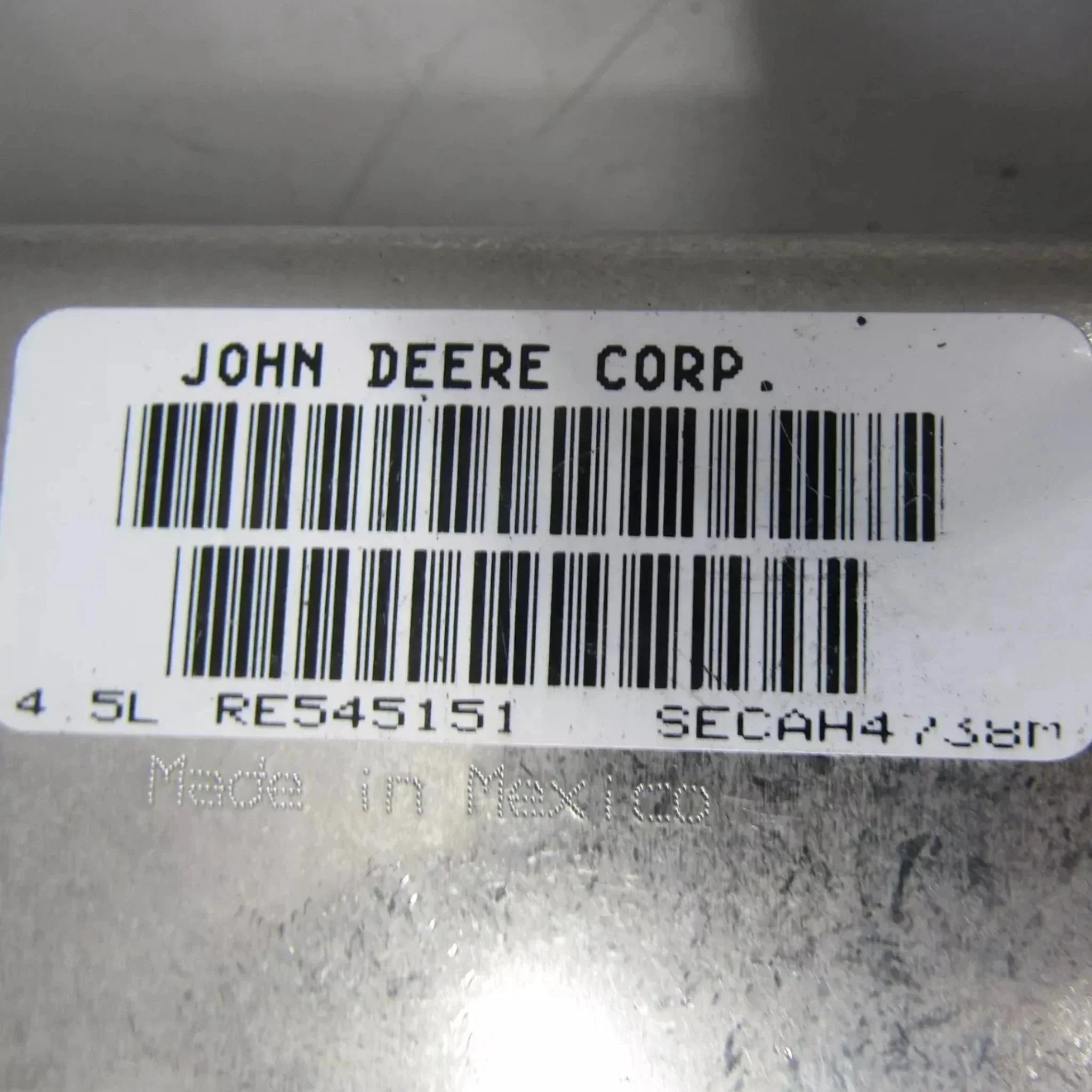 RE545151 Genuine John Deere Heat Exchanger