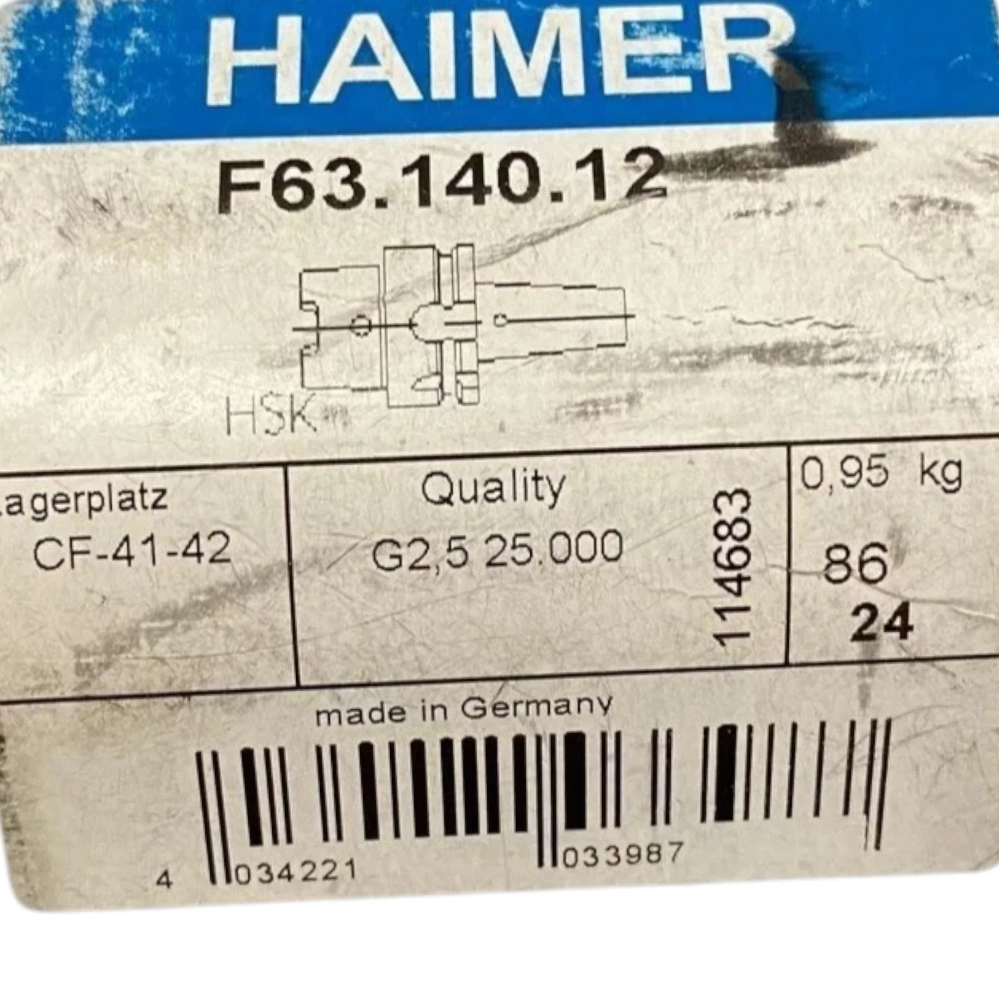 F63.140.12 Haimer Standard Short Shrink Fit Chuck