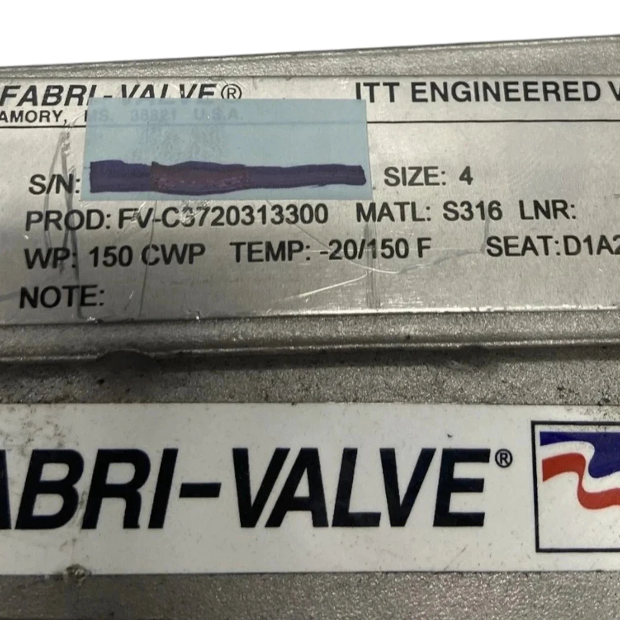 FV-C3720313300 Fabri-Valve Flanged Knife Gate Valve