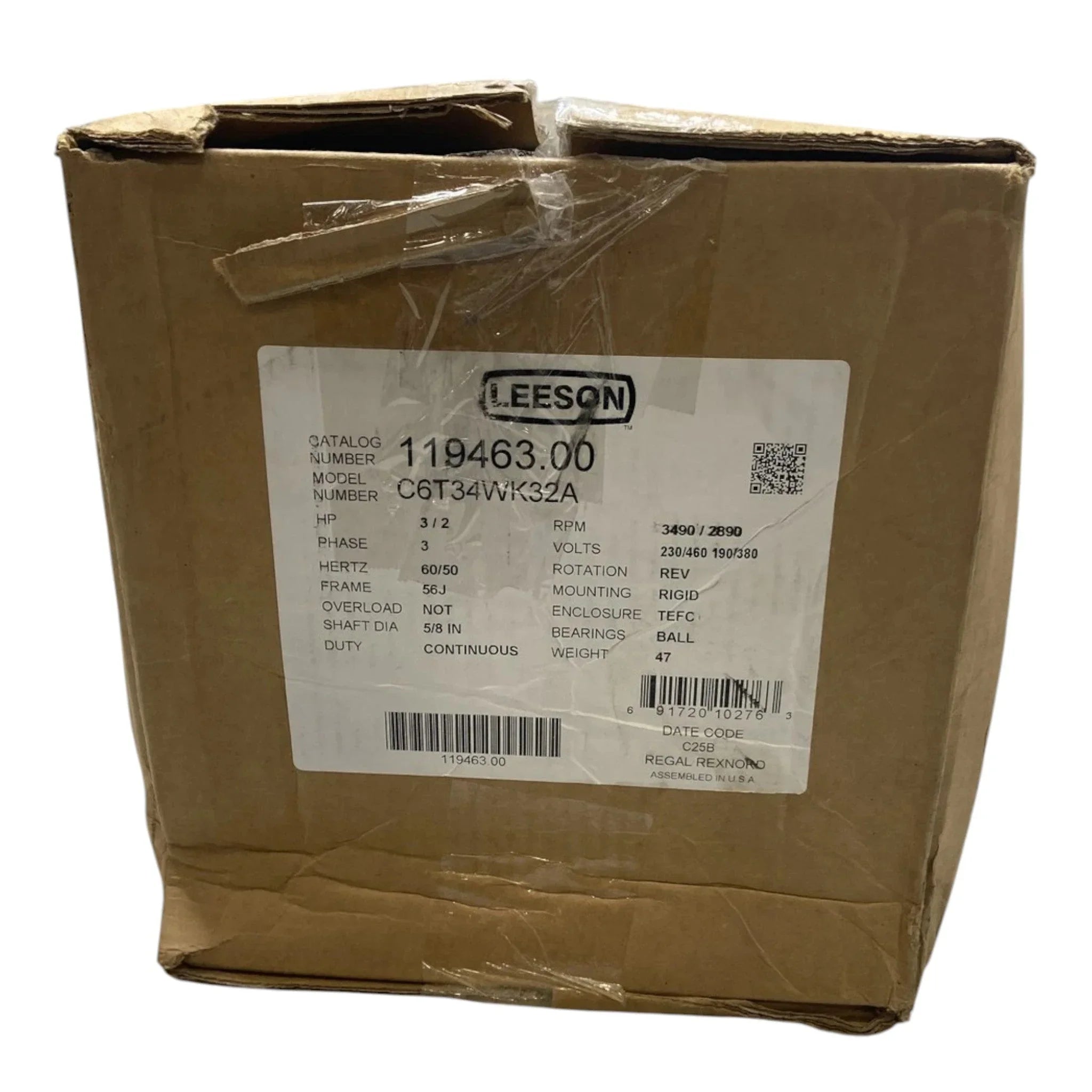 119463.00 Genuine Leeson Washdown Jet Pump Motor
