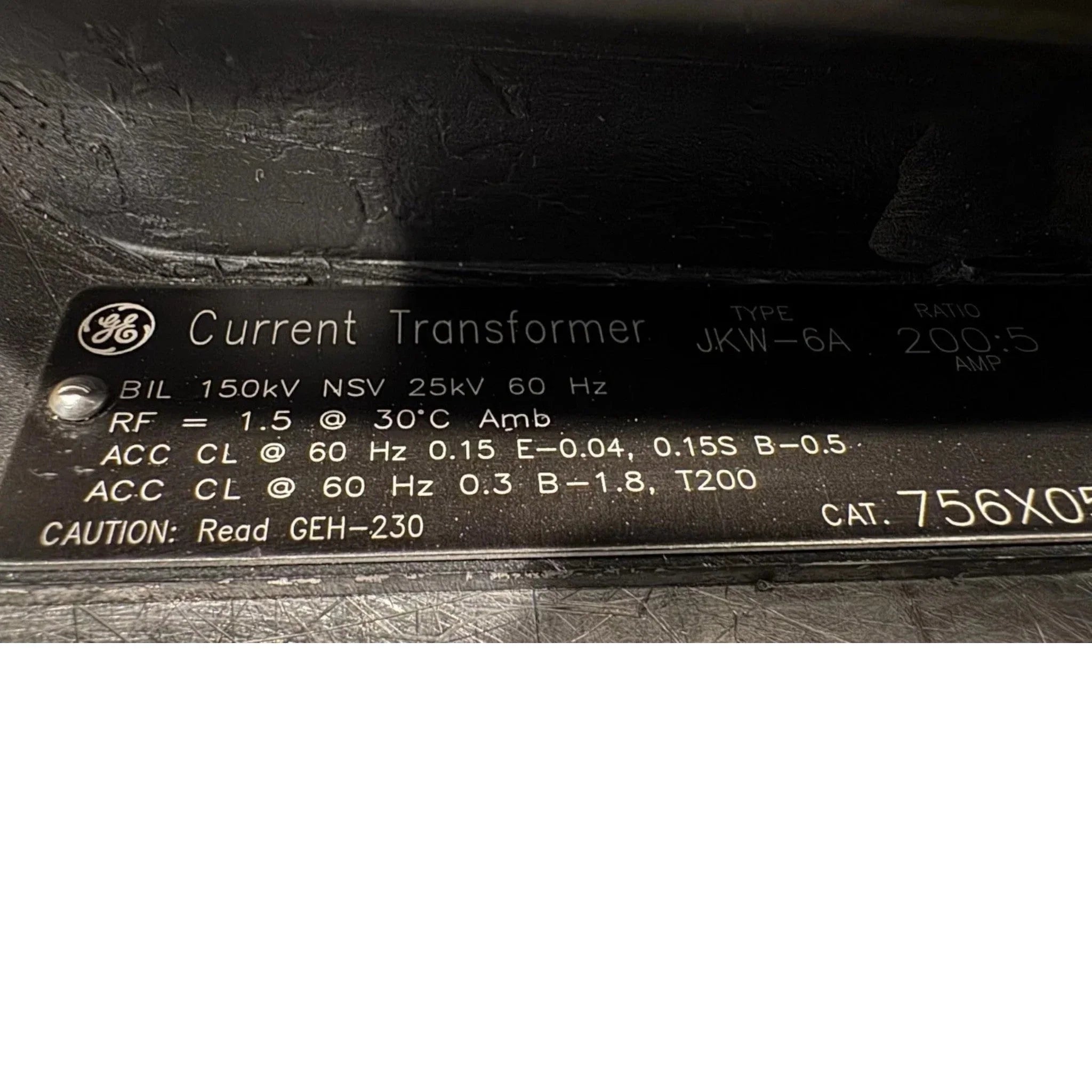 756X051749 GE Current Transformer Ratio 200:5