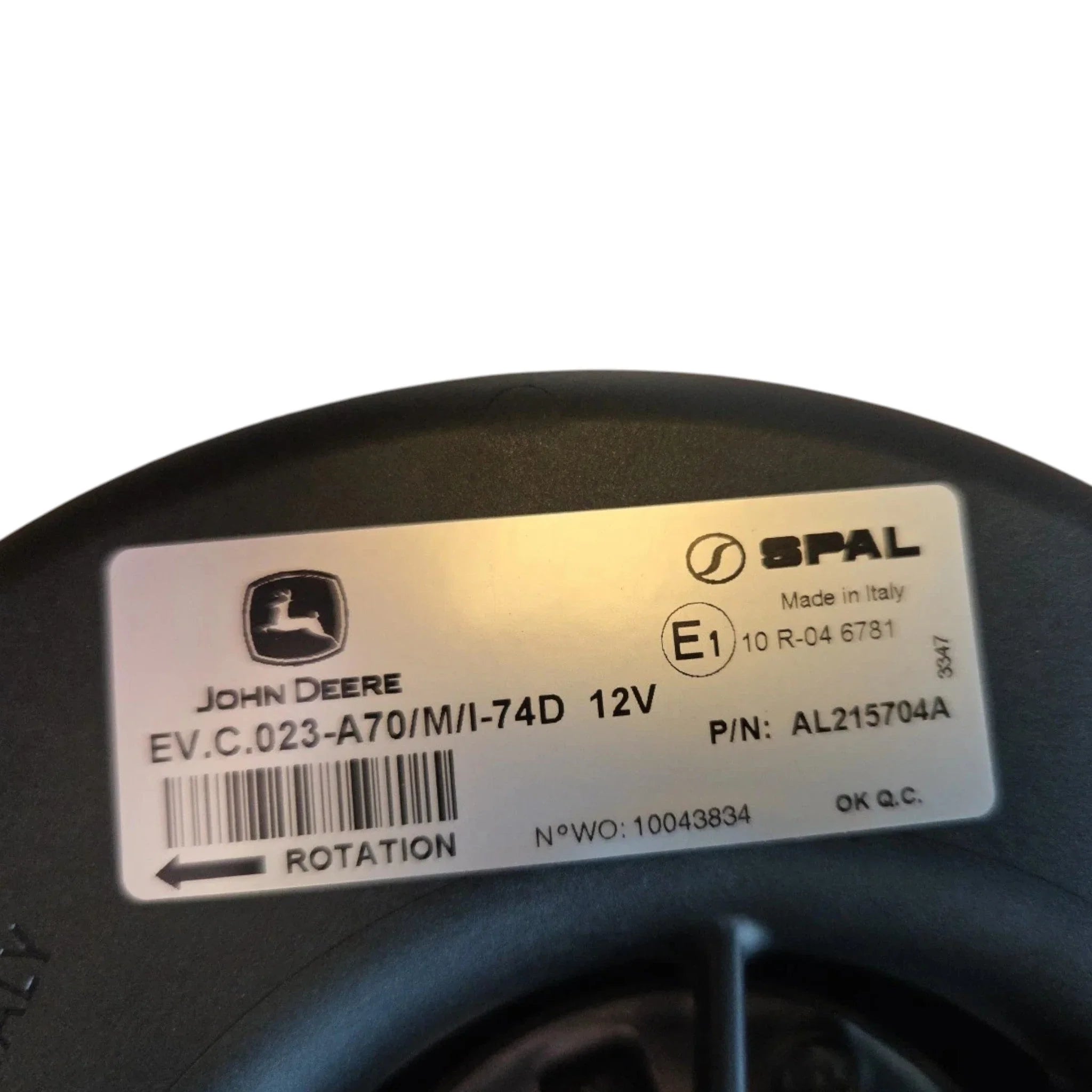AL110881 John Deere Air Circulation Main Cab Blower Motor