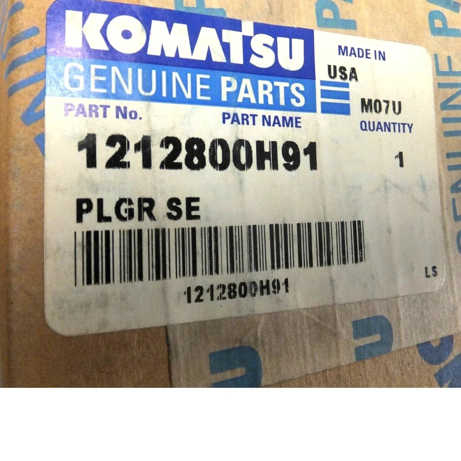 1212800H91 Genuine Komatsu Pilot Control Valve Section
