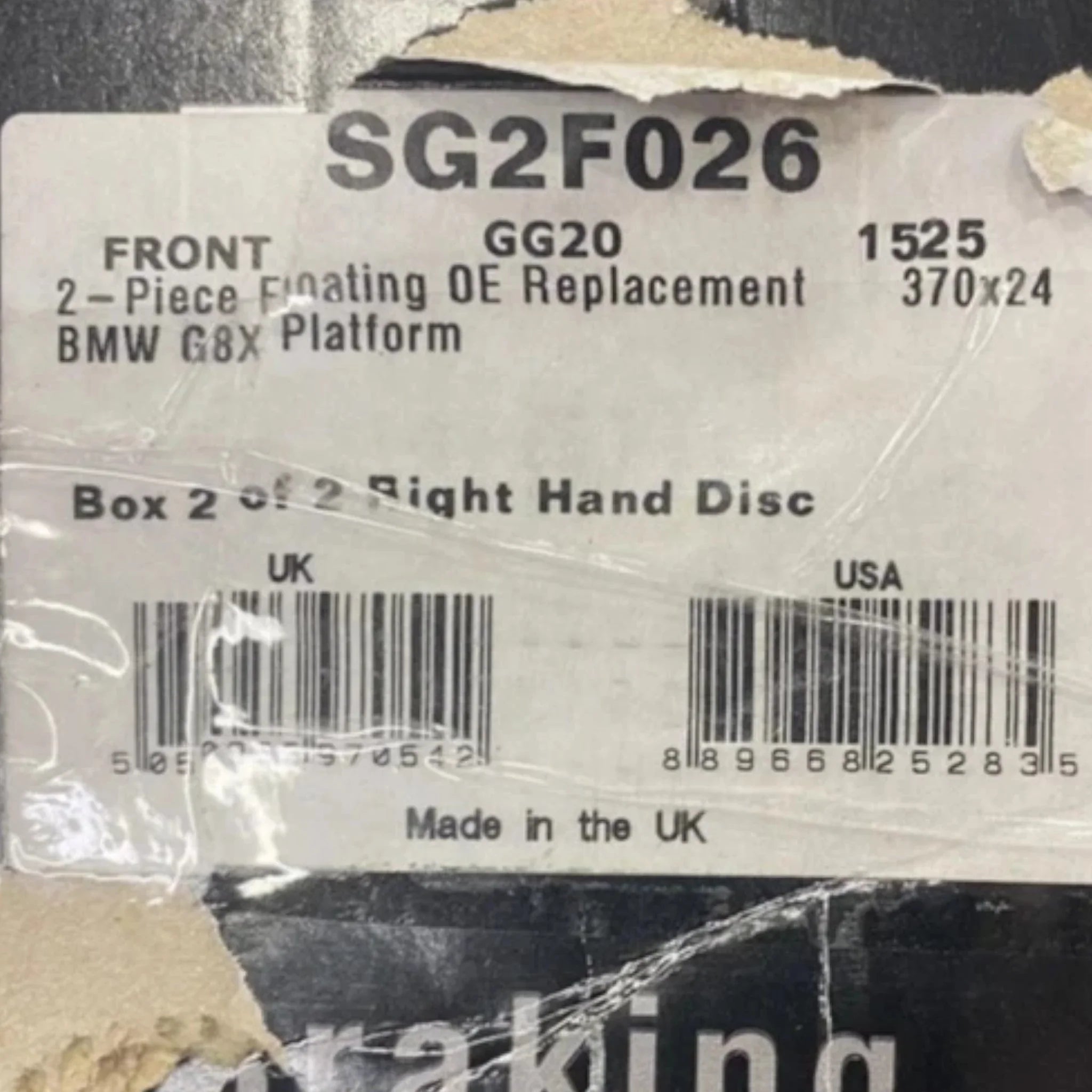SG2F026 EBC Rear 2-Piece Slotted Brake Discs