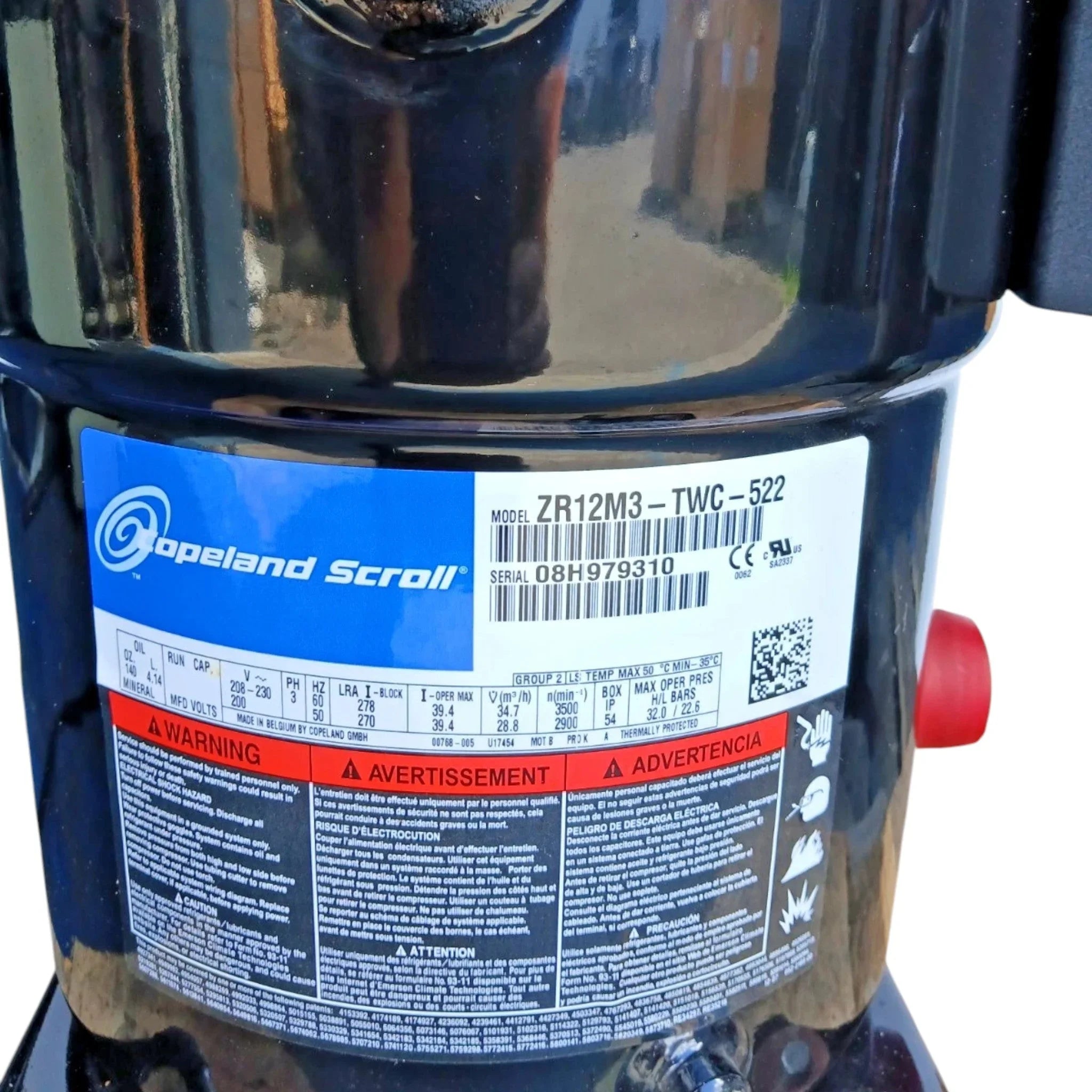 ZR12M3ETWC522 Genuine Copeland Scroll Compressor