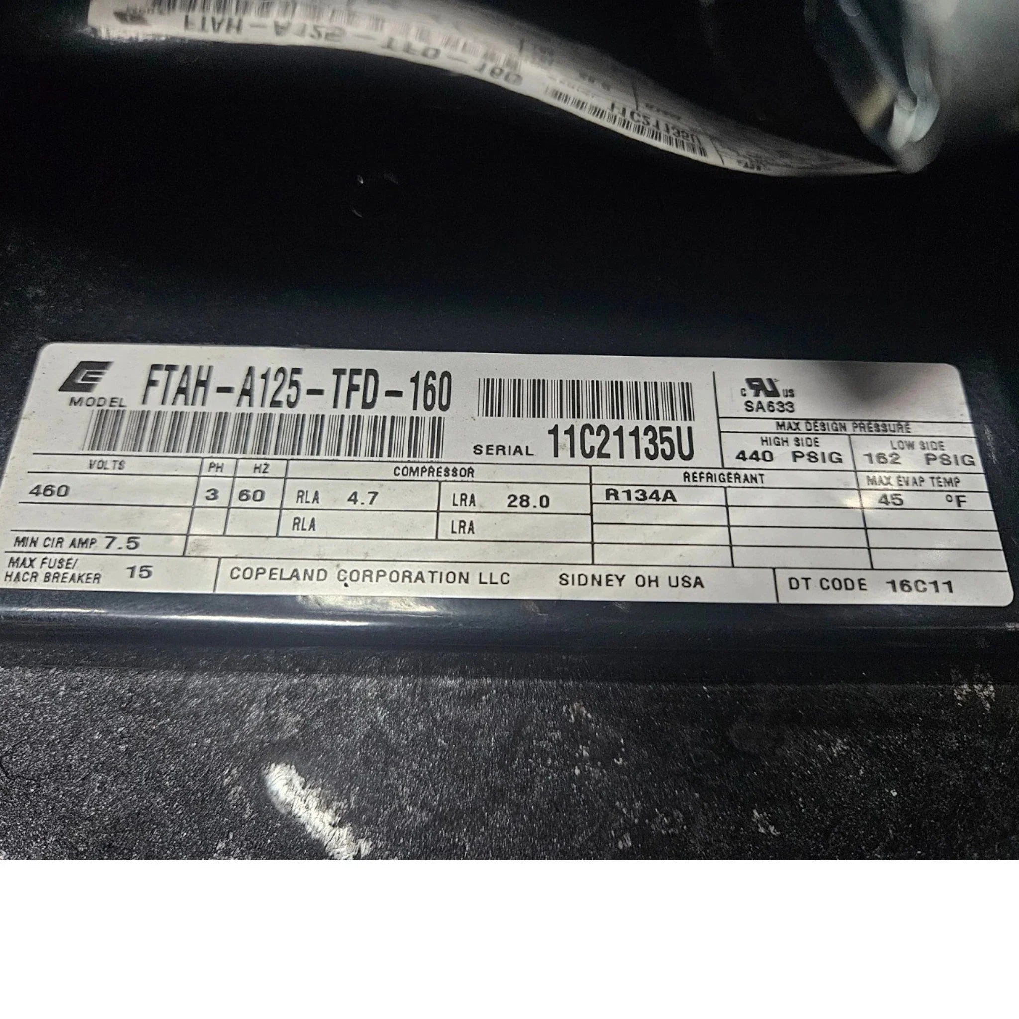 CS14K6ETFD272 Genuine Copeland Scroll Compressor