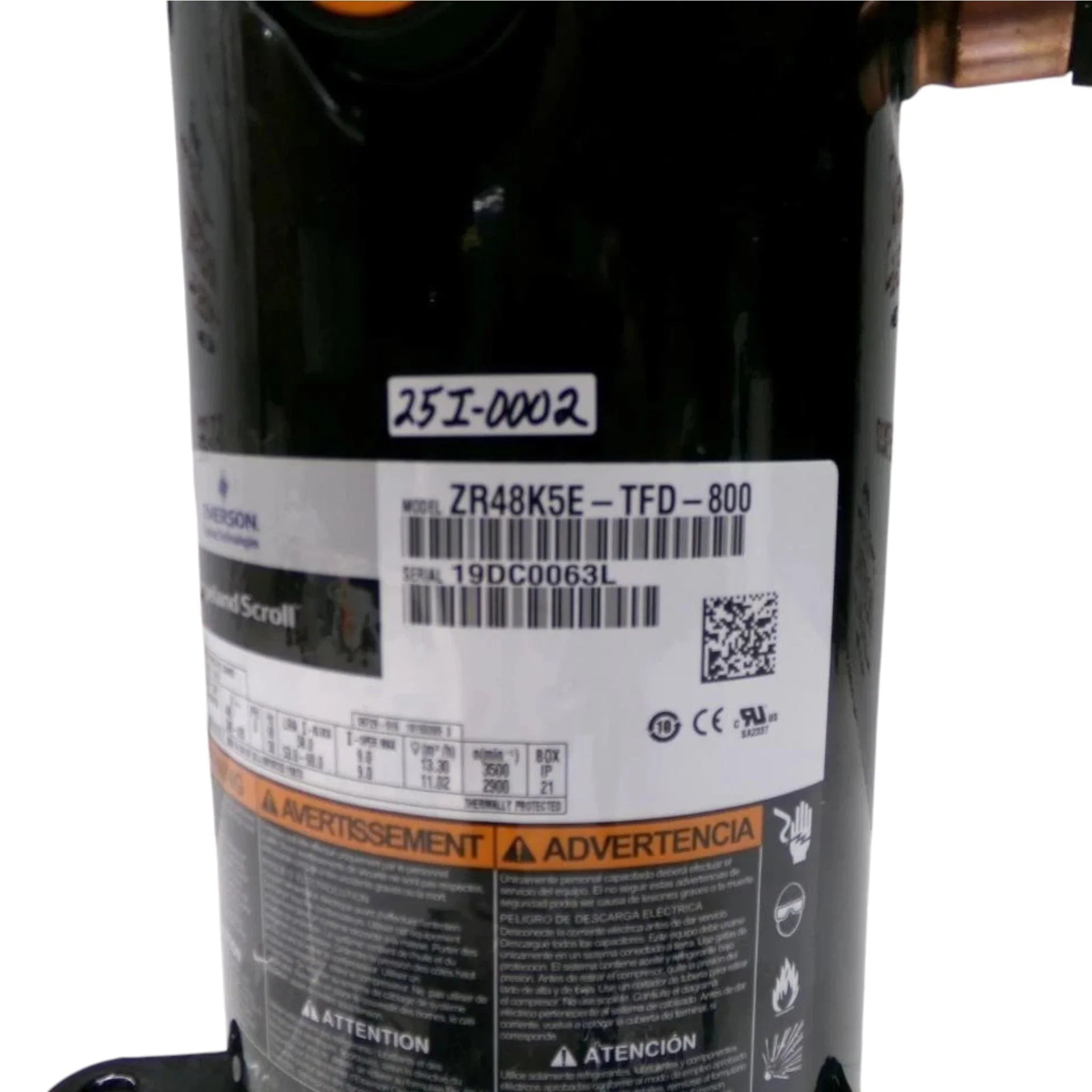 ZR48K5ETFD800 Genuine Copeland Scroll Compressor