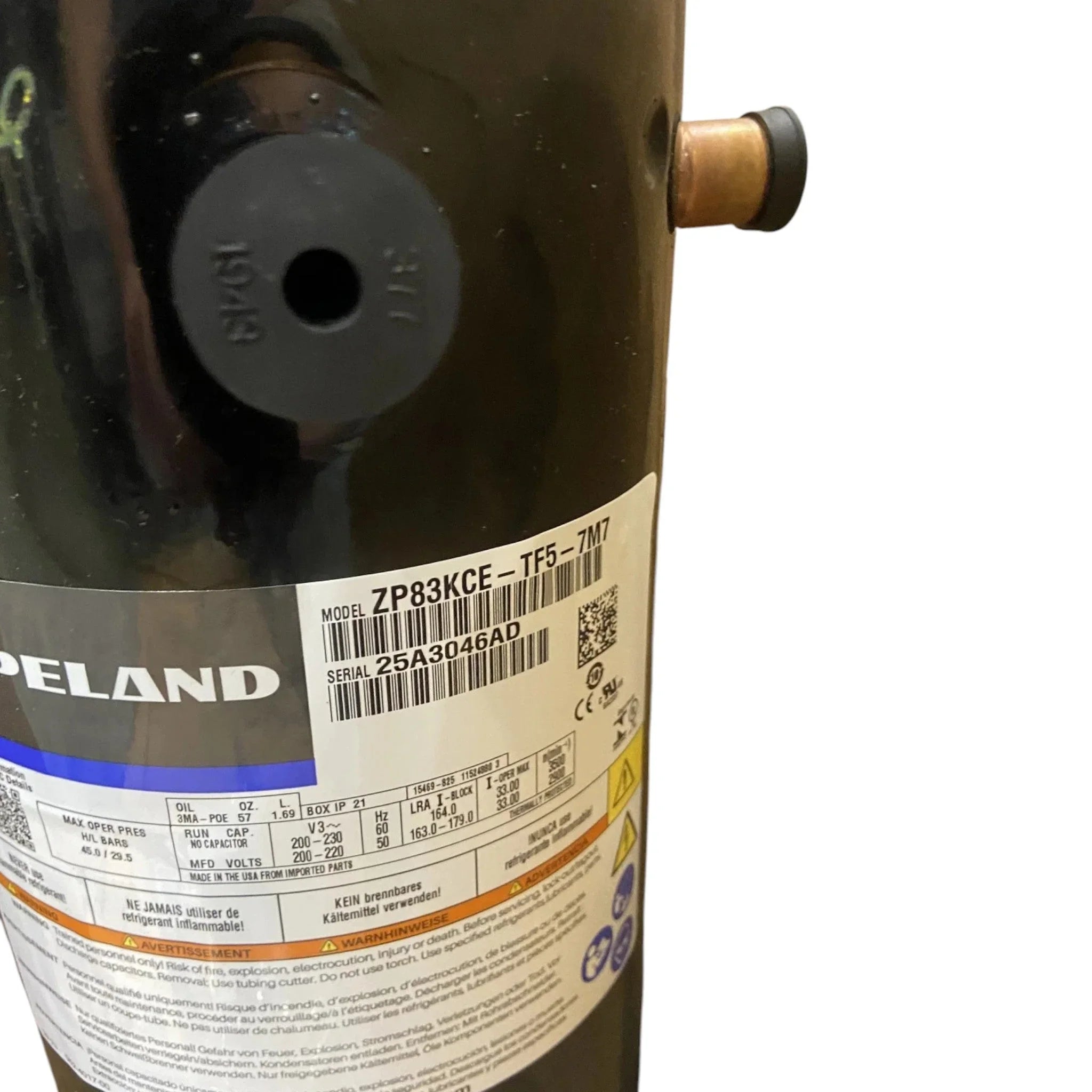ZP83KCETF57M7 Genuine Copeland Scroll Compressor