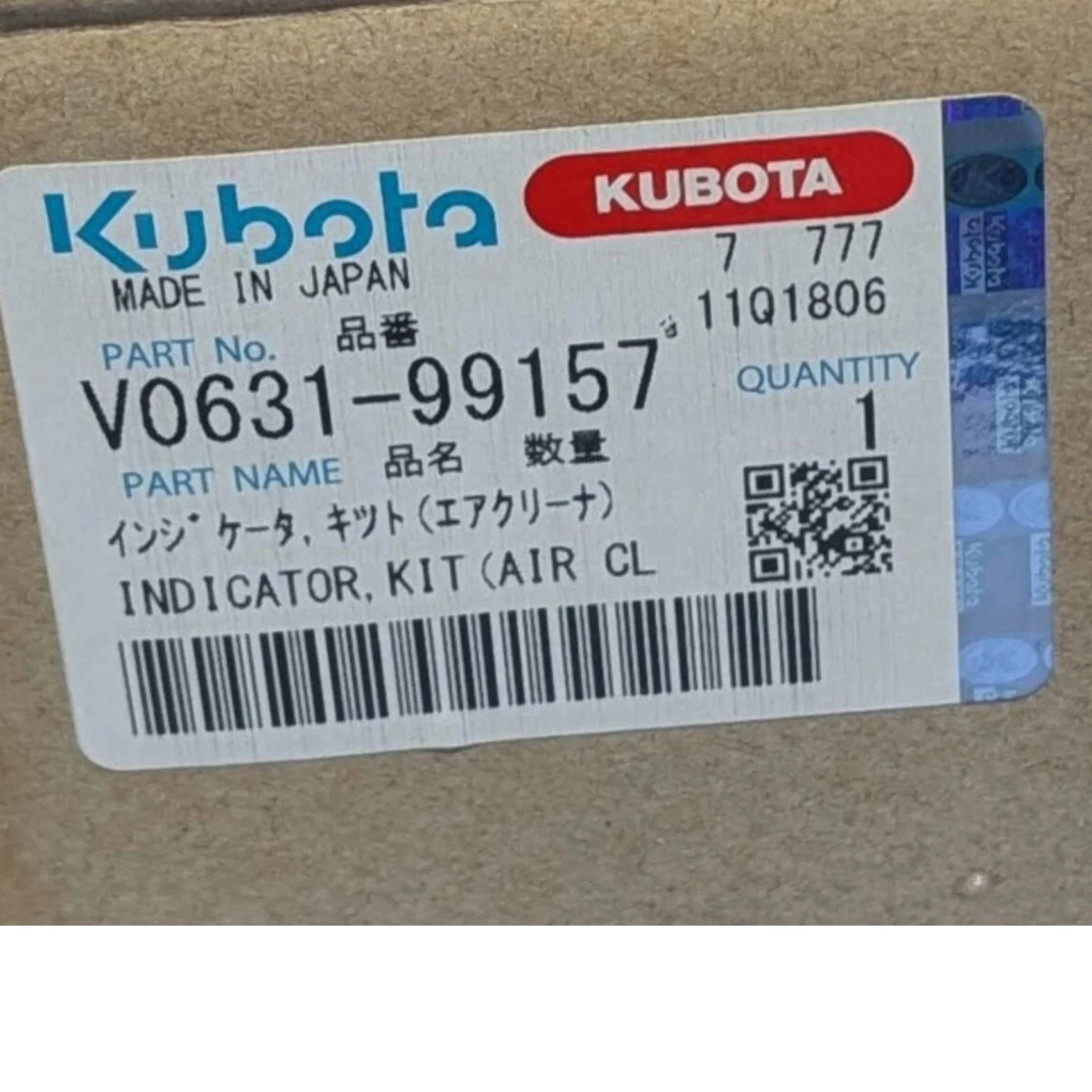 V063199156 Genuine Kubota Indicator Kit