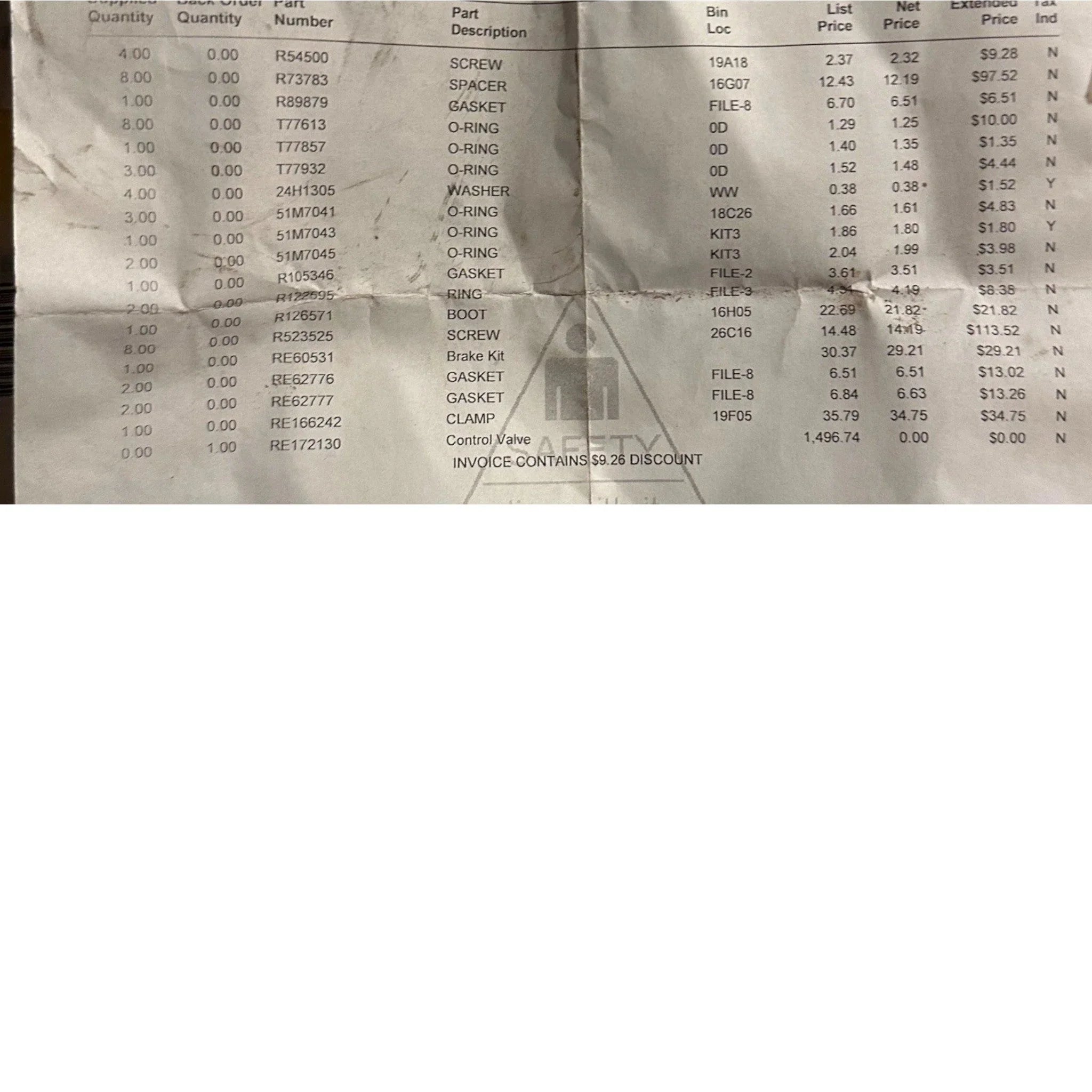 RE172130 Genuine John Deere Brake Valve