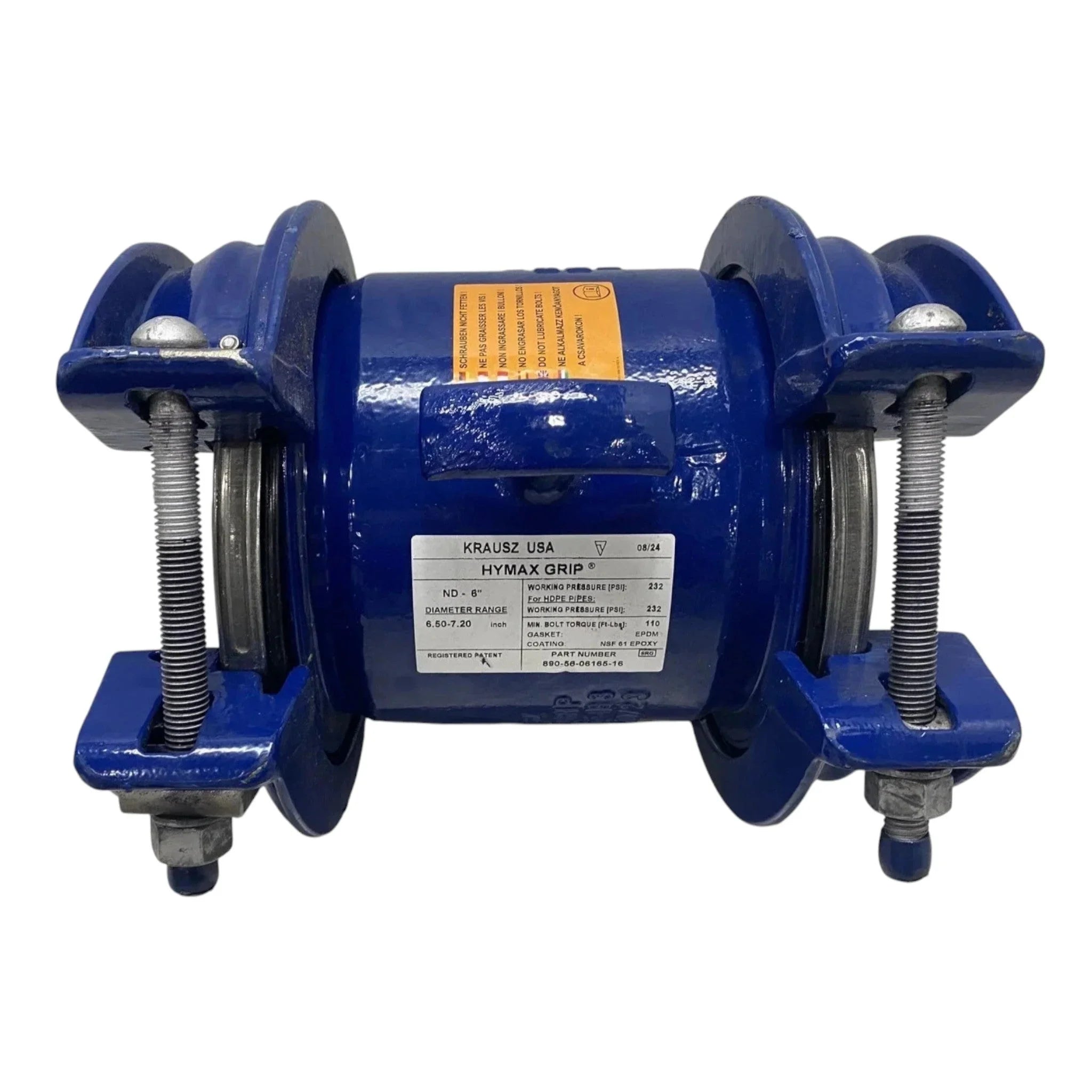 890-56-06165-16 Hymax Grip Restraint Coupling 6.5 - 7.2"