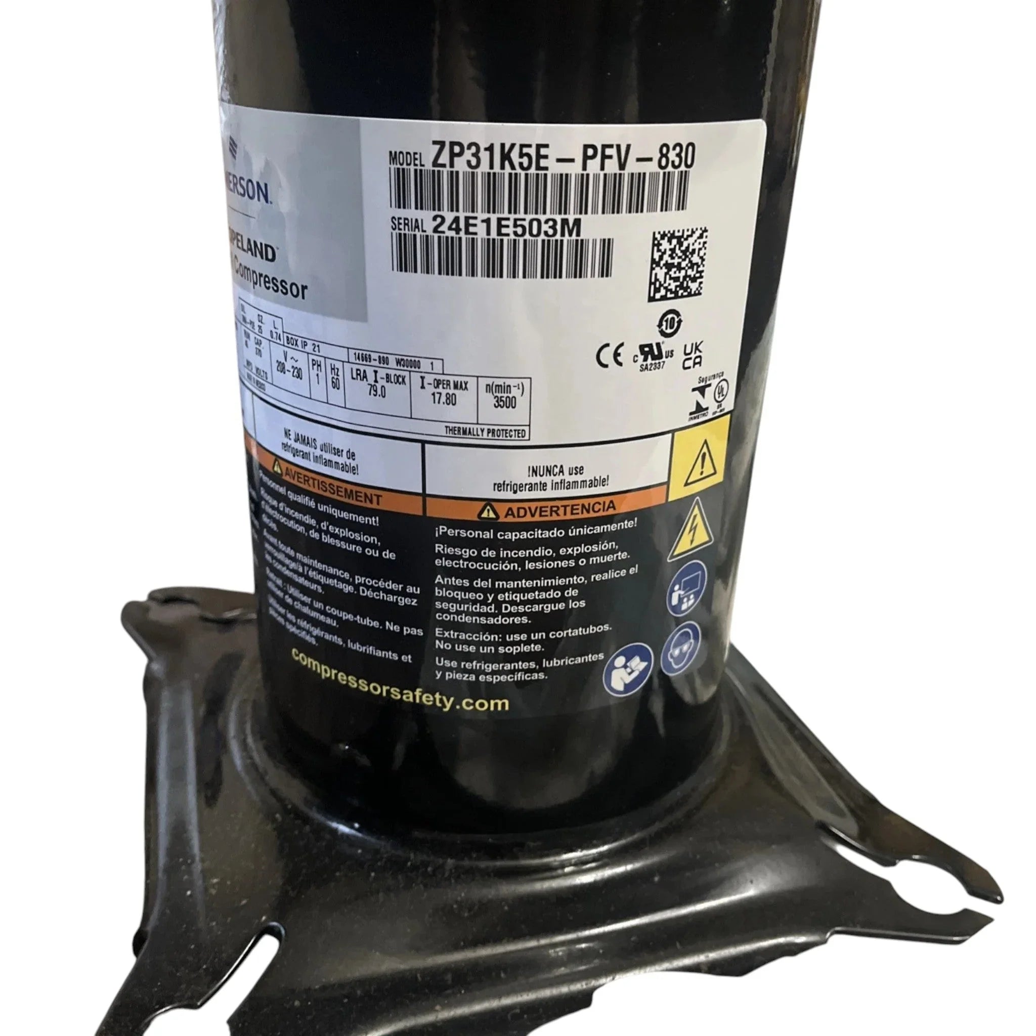 ZP31K5E-PFV-830 Genuine Copeland Scroll Compressor