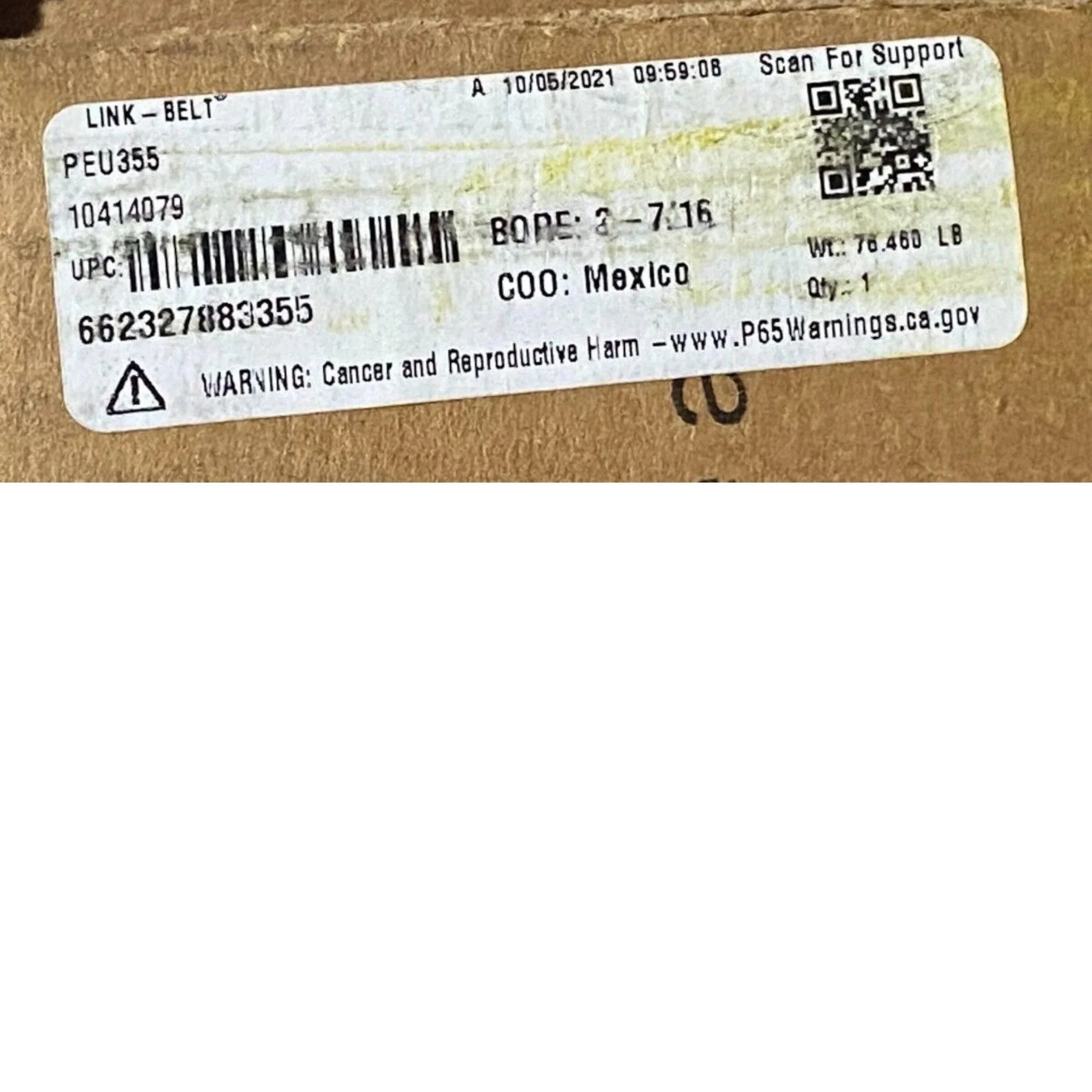 PEU355 Rexnord Pillow Block Ball Bearing Unit