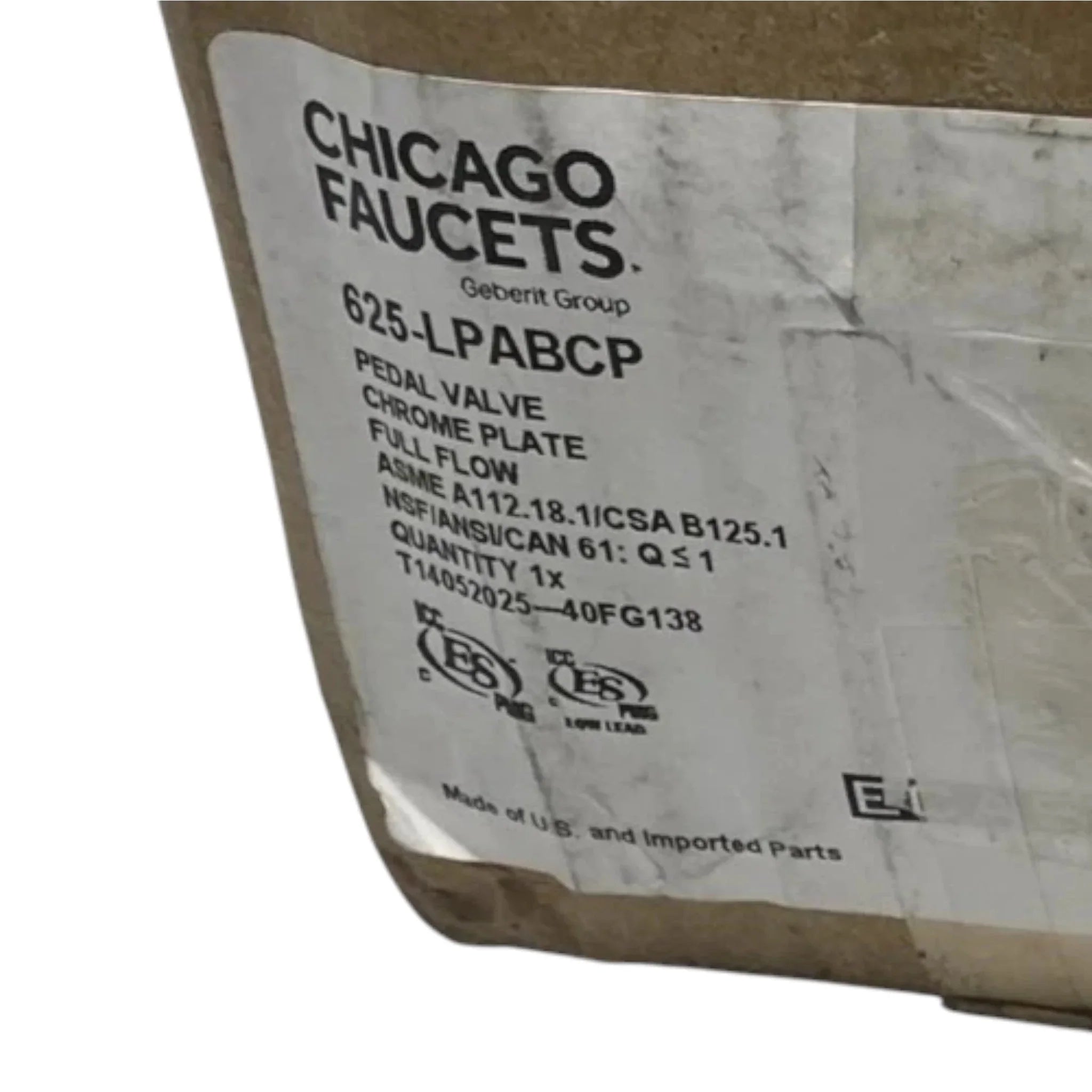625-LPABCP Chicago Faucets Foot Pedal Valve Assembly