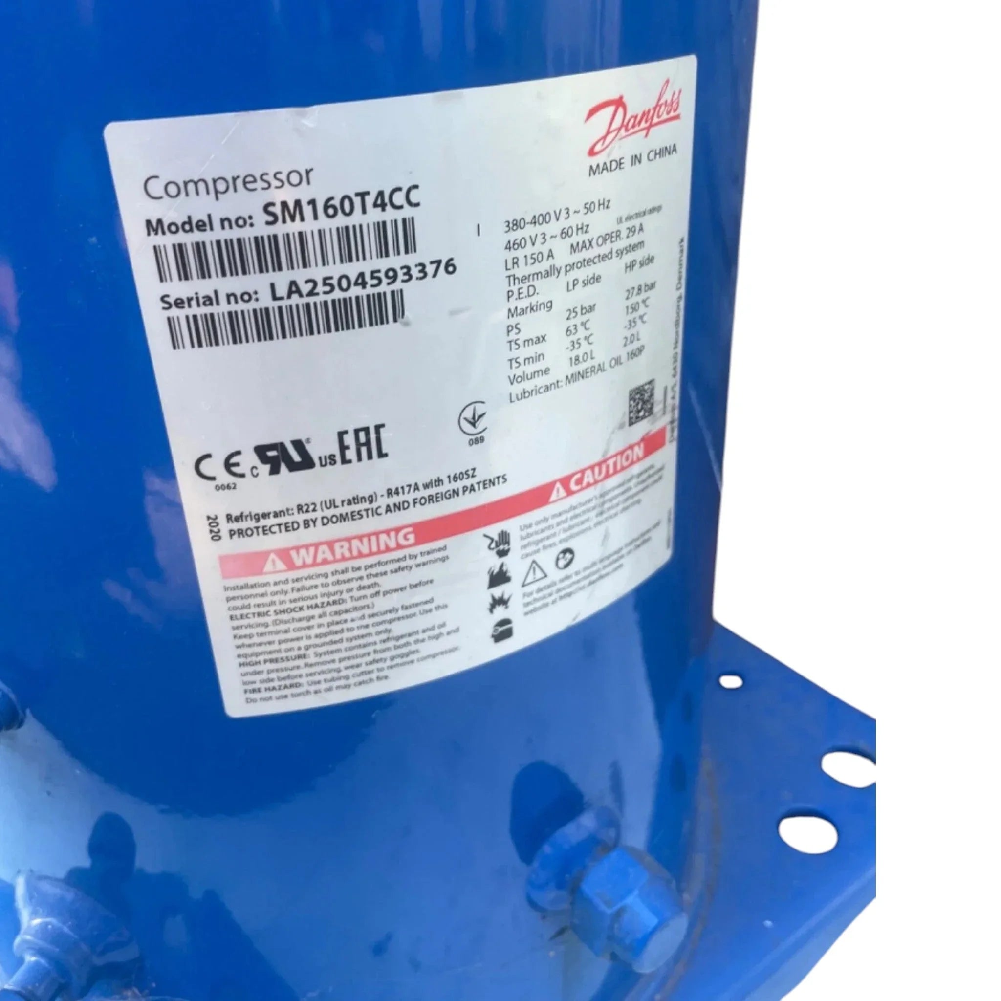 SM160T4CC Genuine Danfoss Scroll Compressor