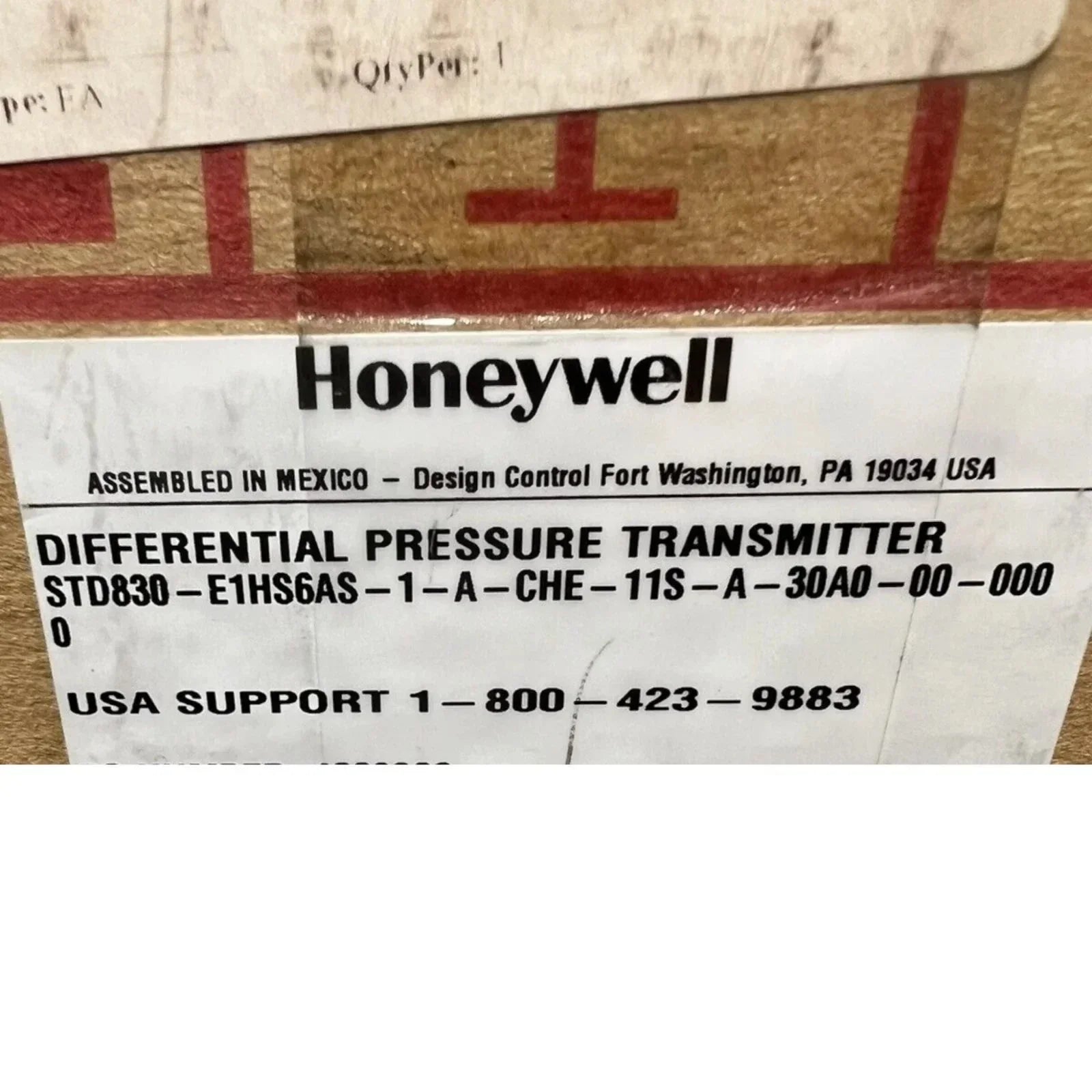 STD830-E1HS6AS-1-A-CHE-11S-A-30A0-00-0000 Genuine Honeywell Transmitter 30PSI