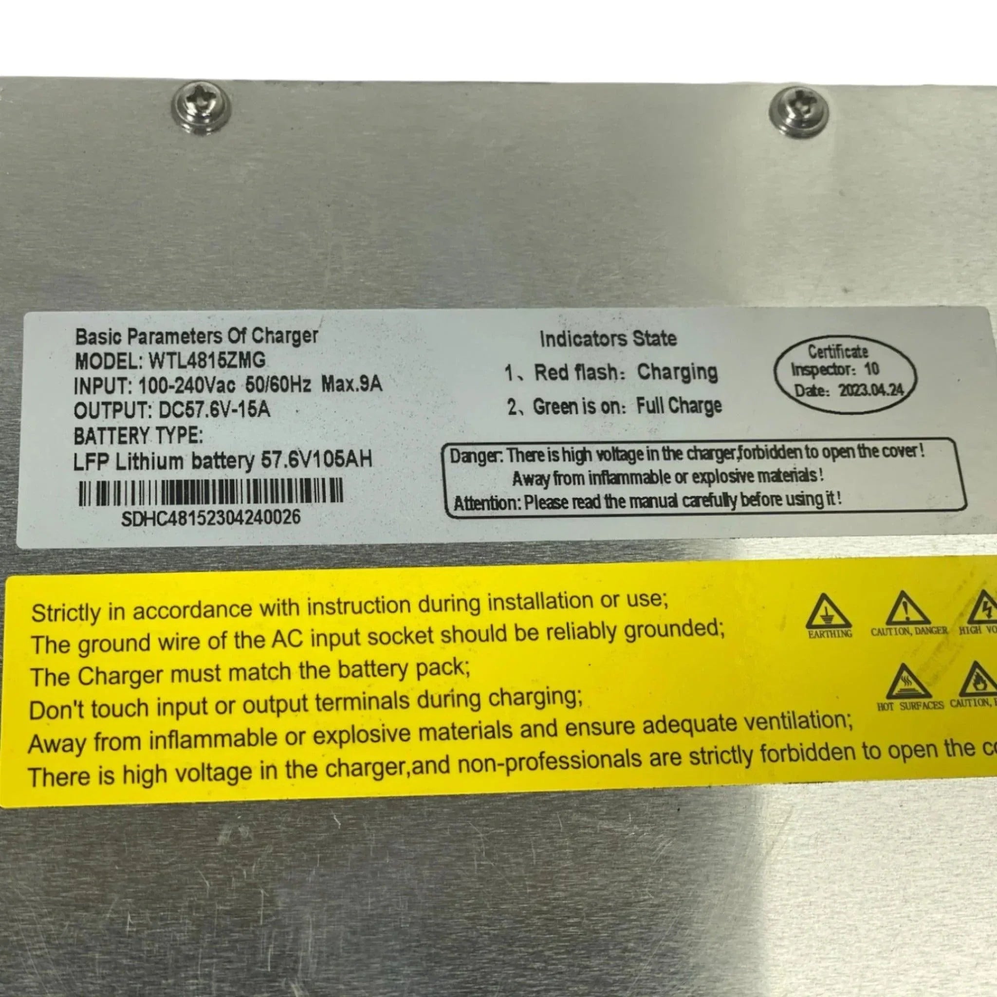 WTL4815ZMG Batteries Illimitees Battery Charger