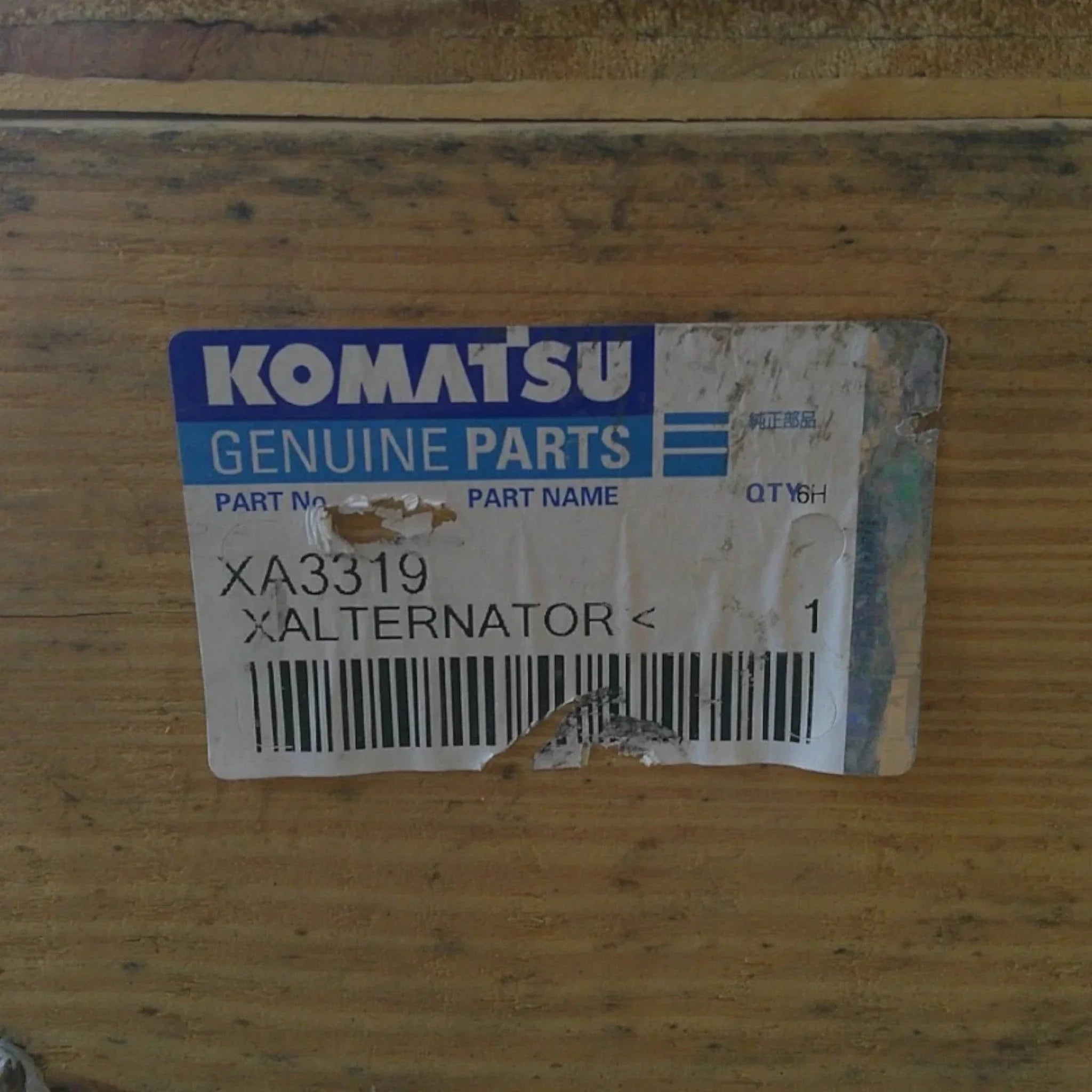 XA3319 Genuine Komatsu Alternator