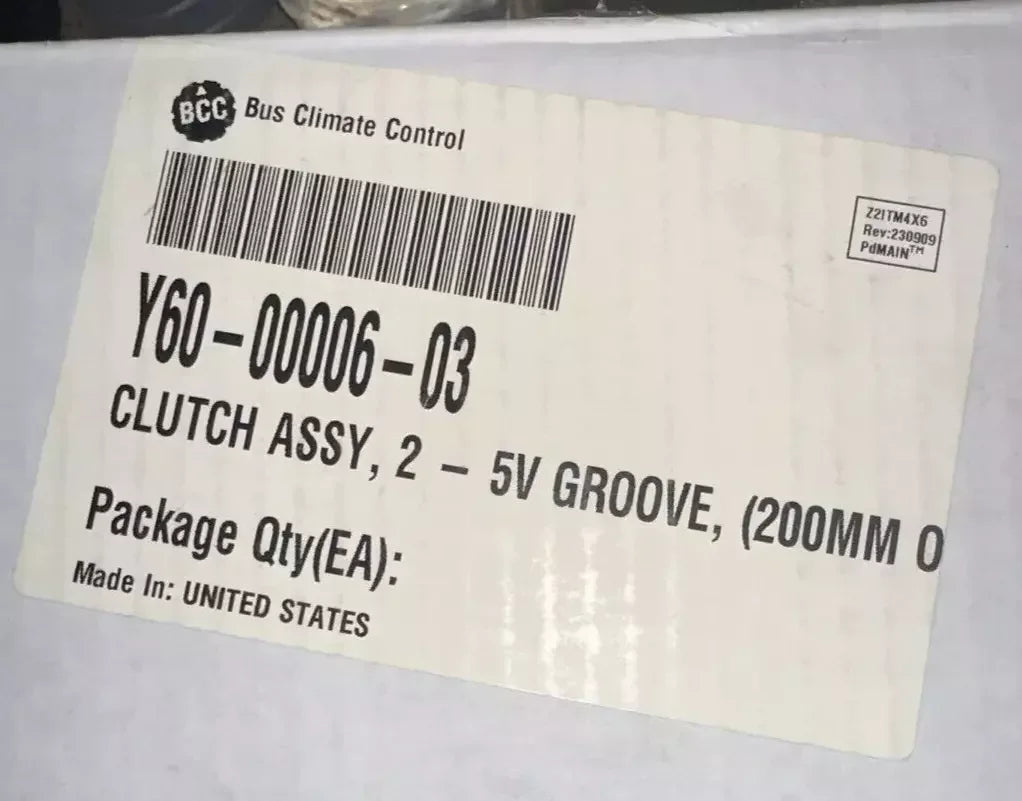 Y60-00006-03 BCC A/C Clutch Assembly