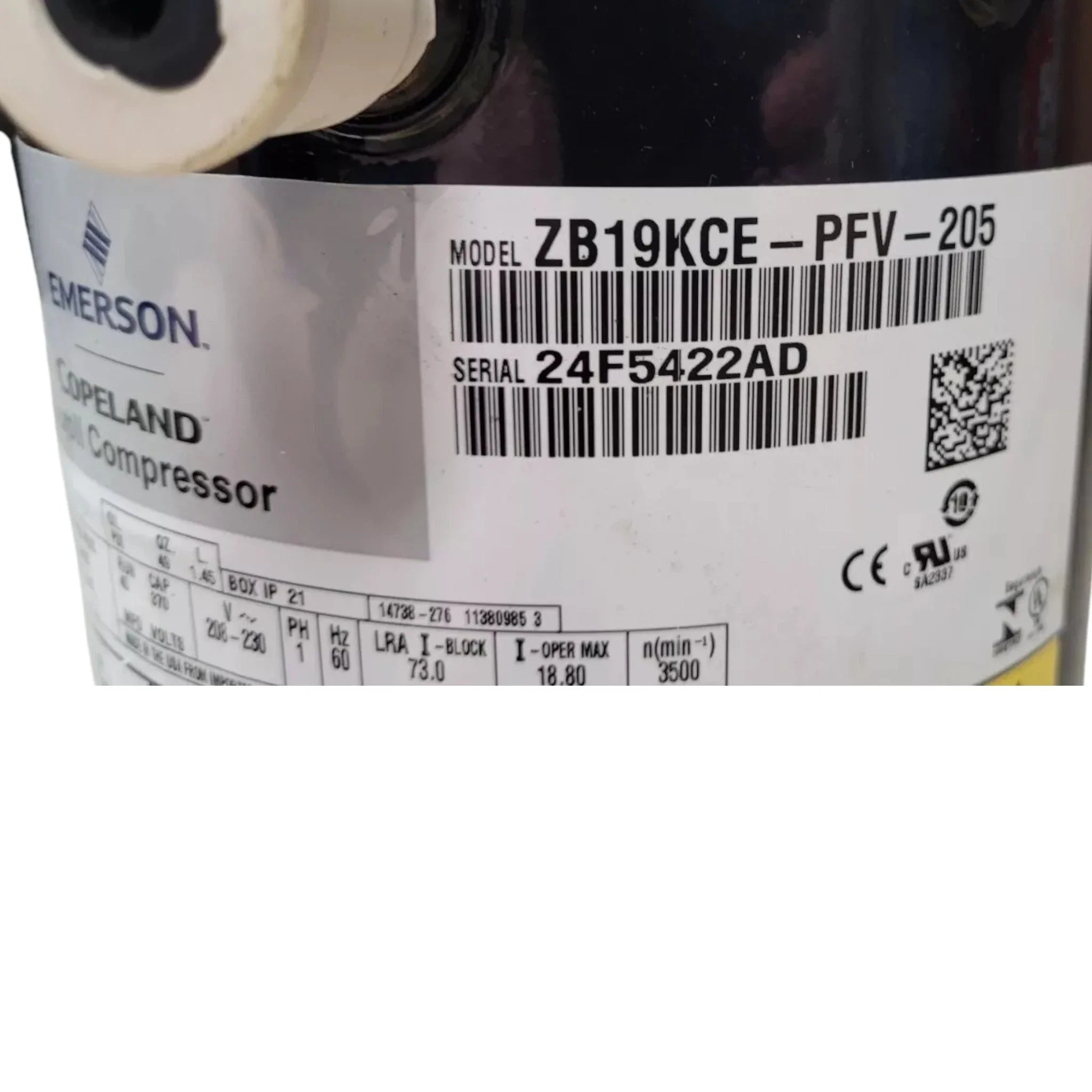 ZB19KCE-PFV-205 Genuine Copeland Scroll Compressor