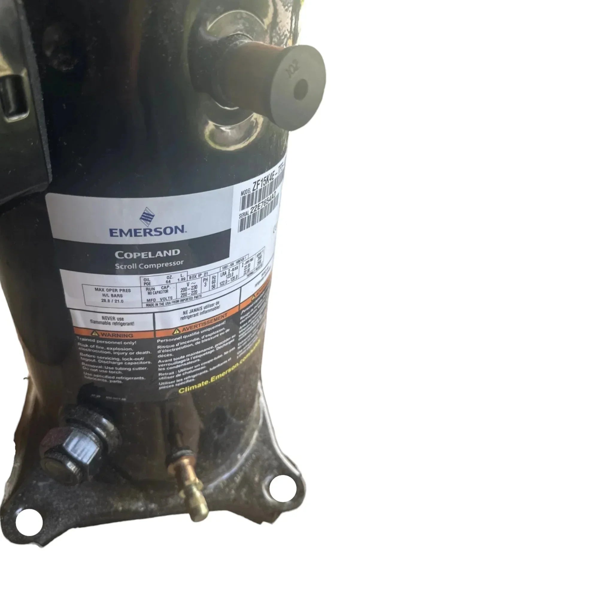 ZF15K4E-TF5-931 Copeland Scroll Compressor