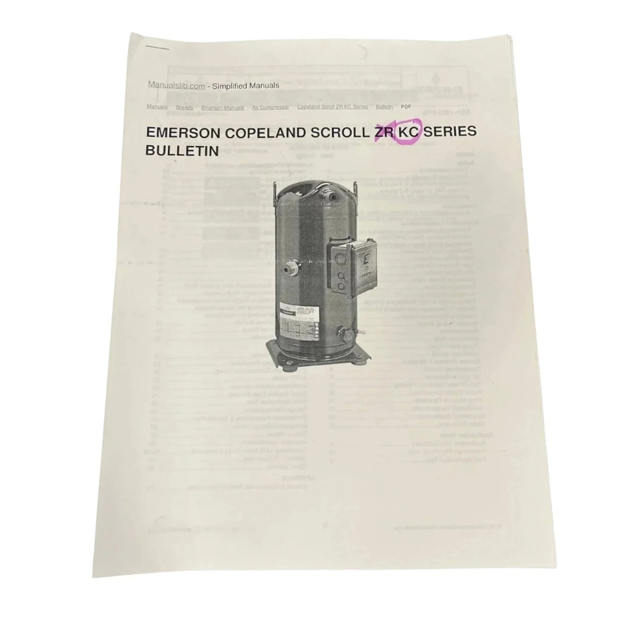 ZP120KCE-TFD-950 Copeland Scroll Compressor