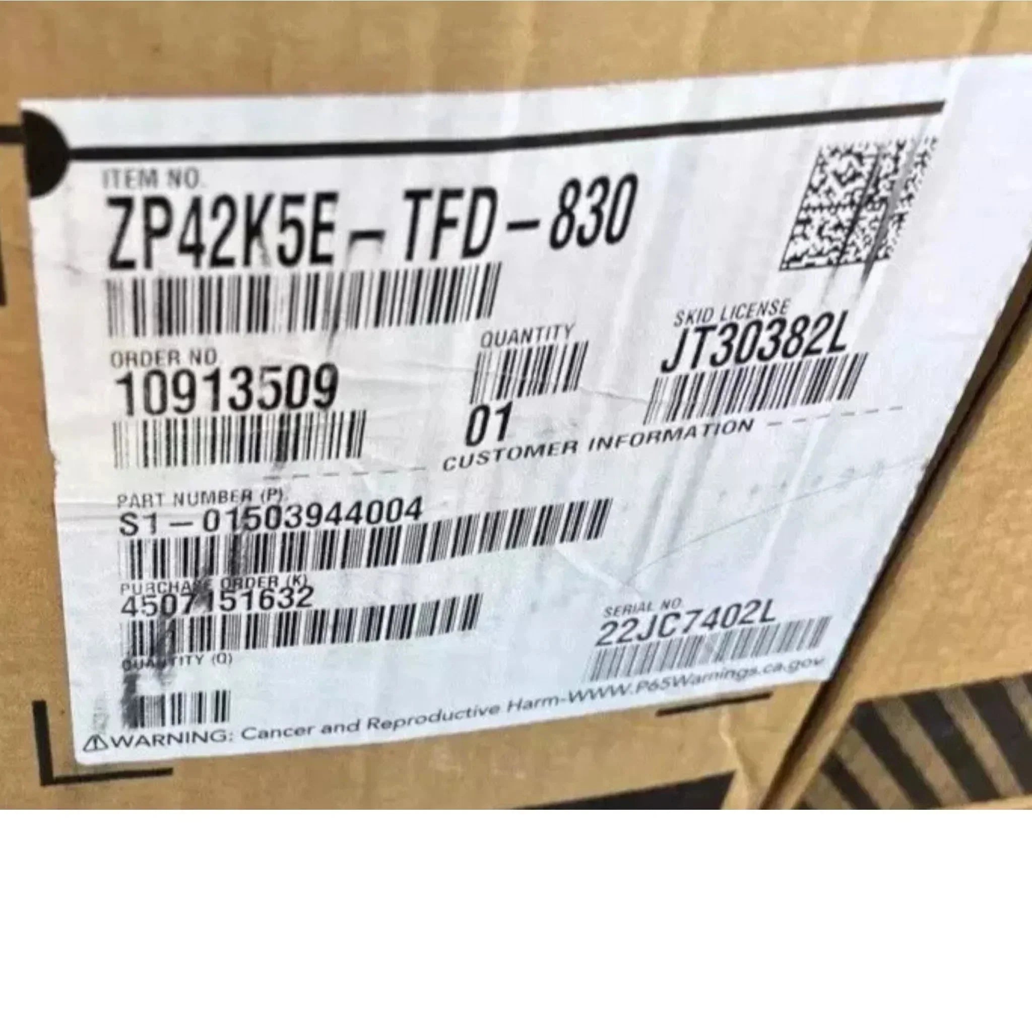ZP42K5E TFD 830 Genuine Copeland Scroll Compressor