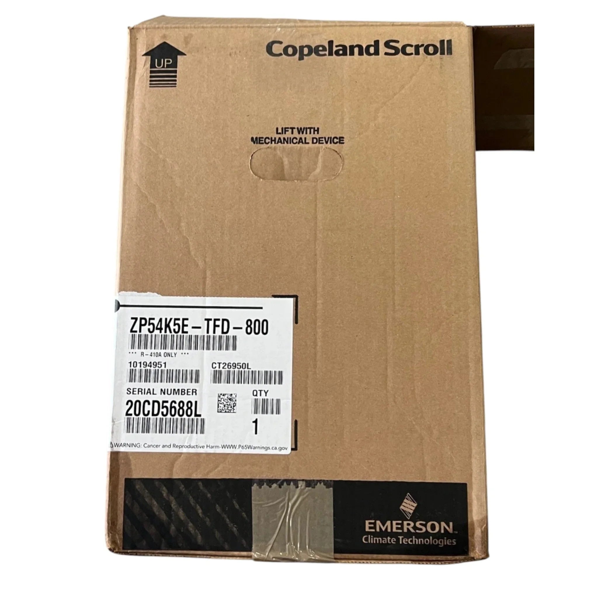 ZP54K5ETFD800 Genuine Copeland Scroll Compressor